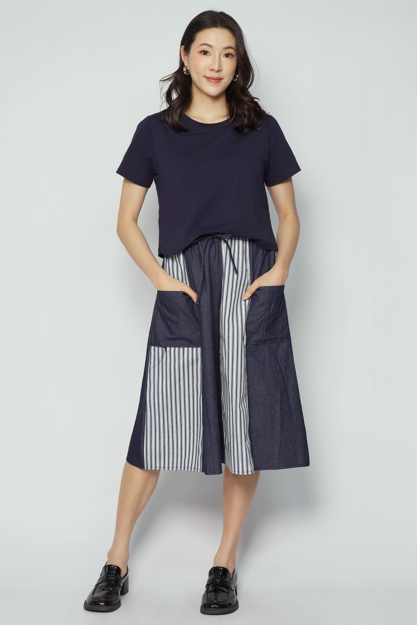 Diyonne Stripes Dress in Blue