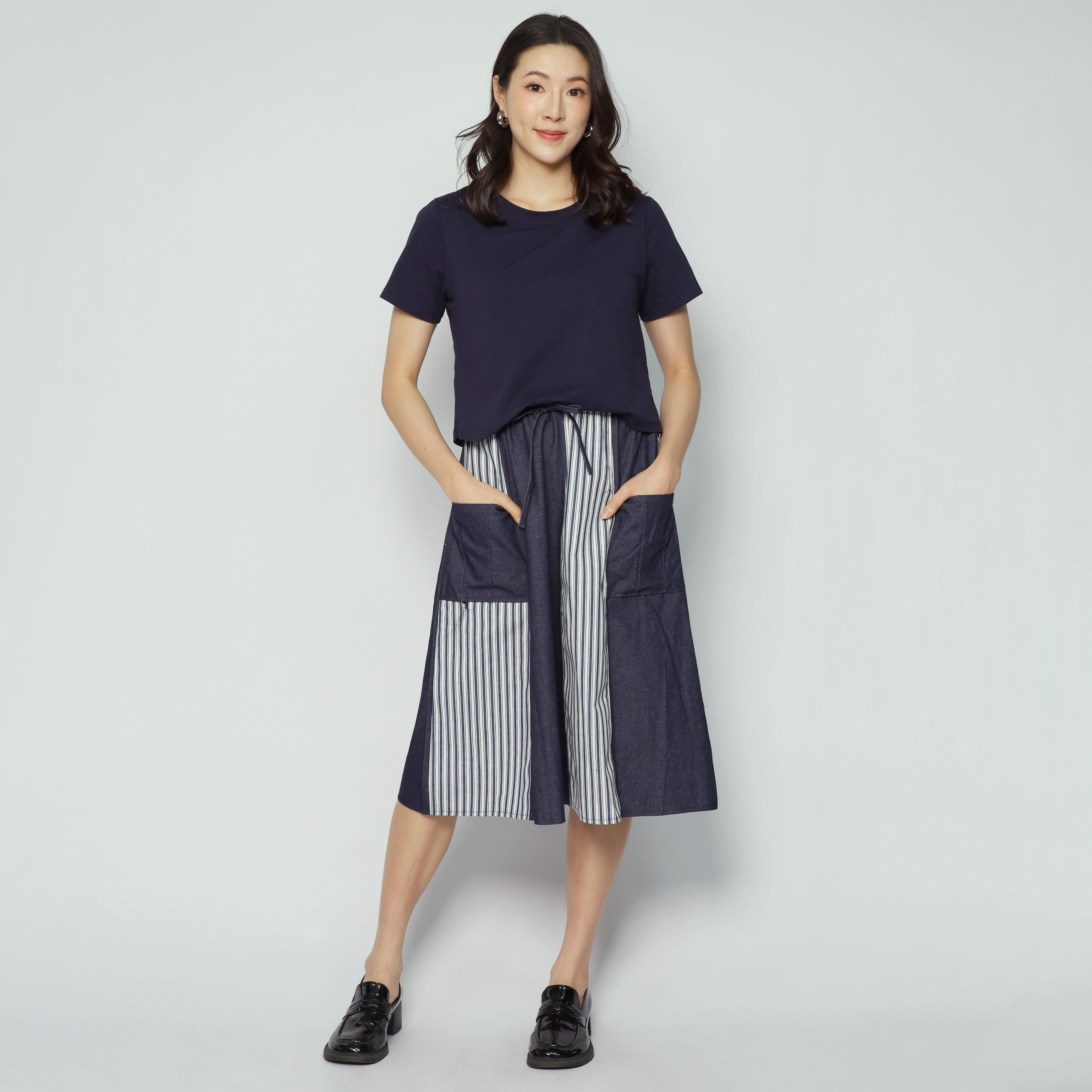 Diyonne Stripes Dress in Blue