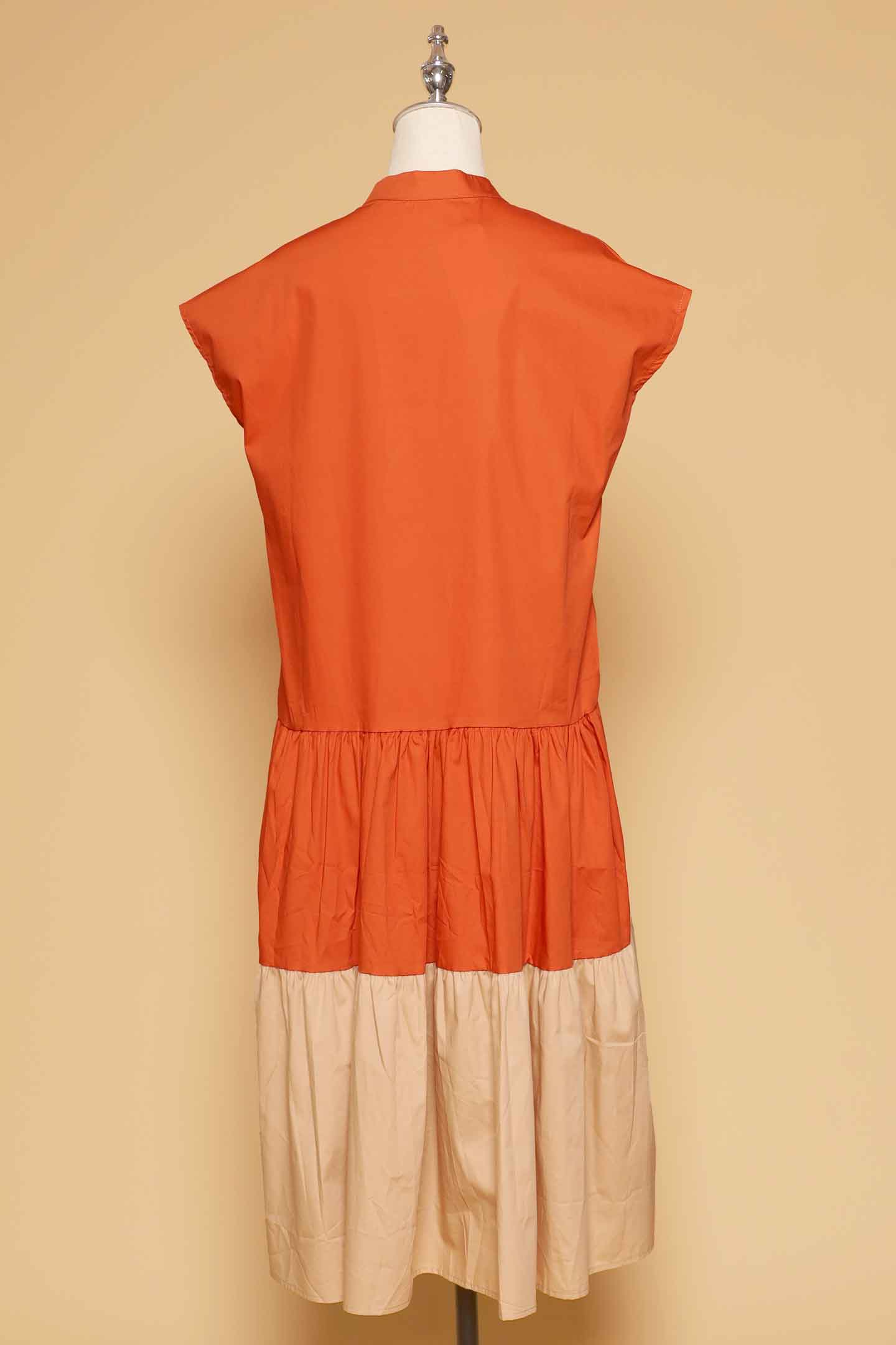 PO - Donya Colourblock Dress in Orange