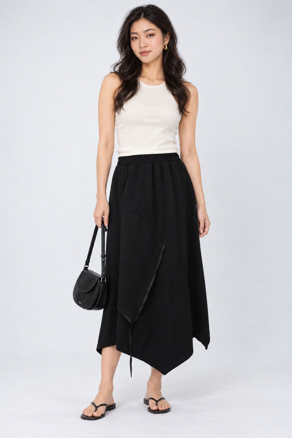 Doodoo Asymmetrical Skirt in Black