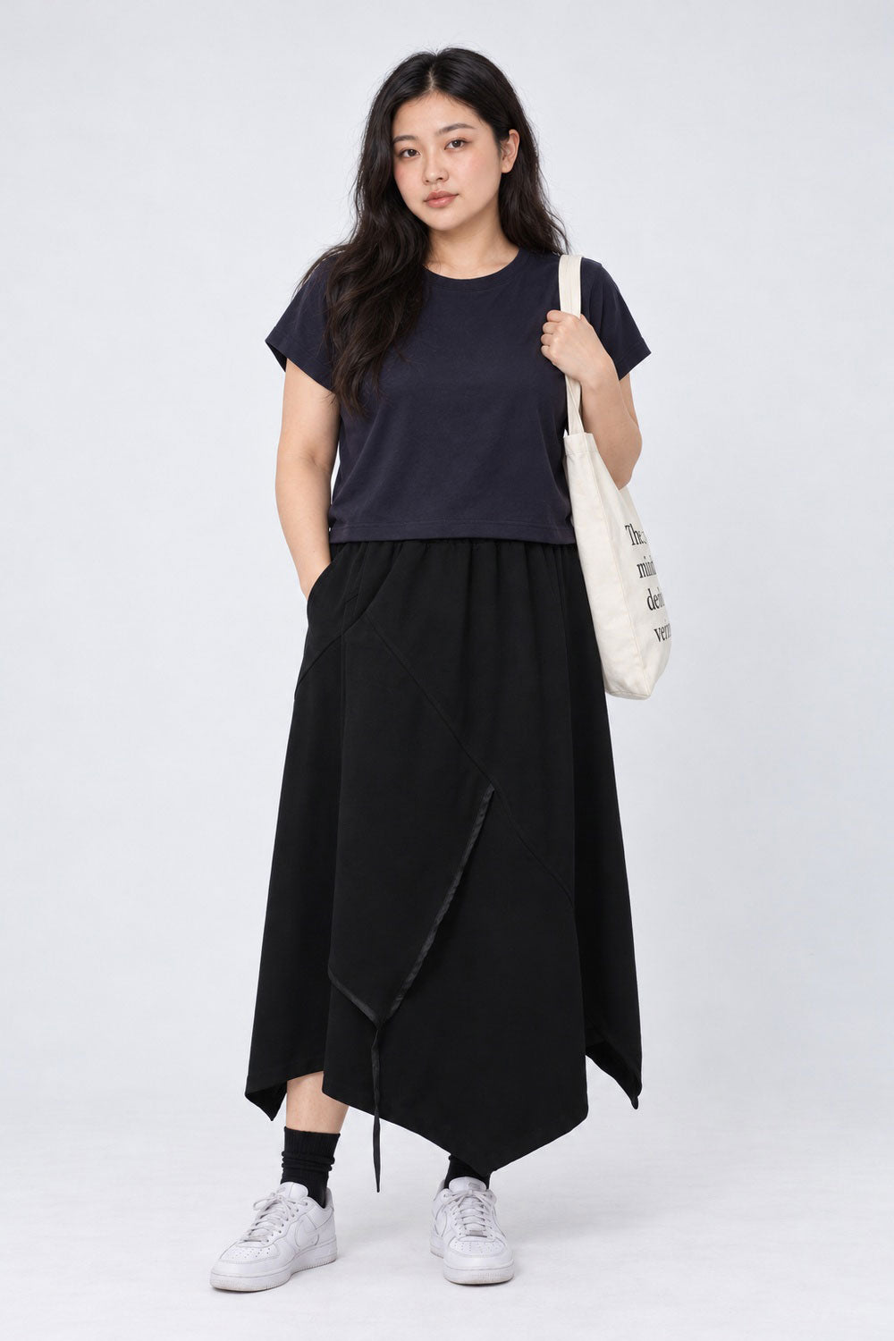 Doodoo Asymmetrical Skirt in Black
