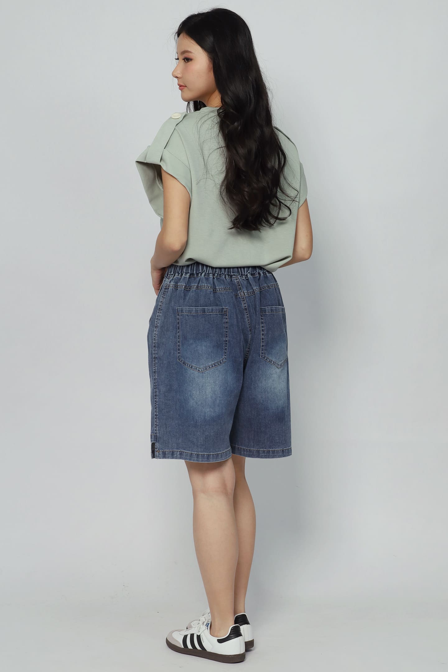 Dottie Shorts in Blue Denim