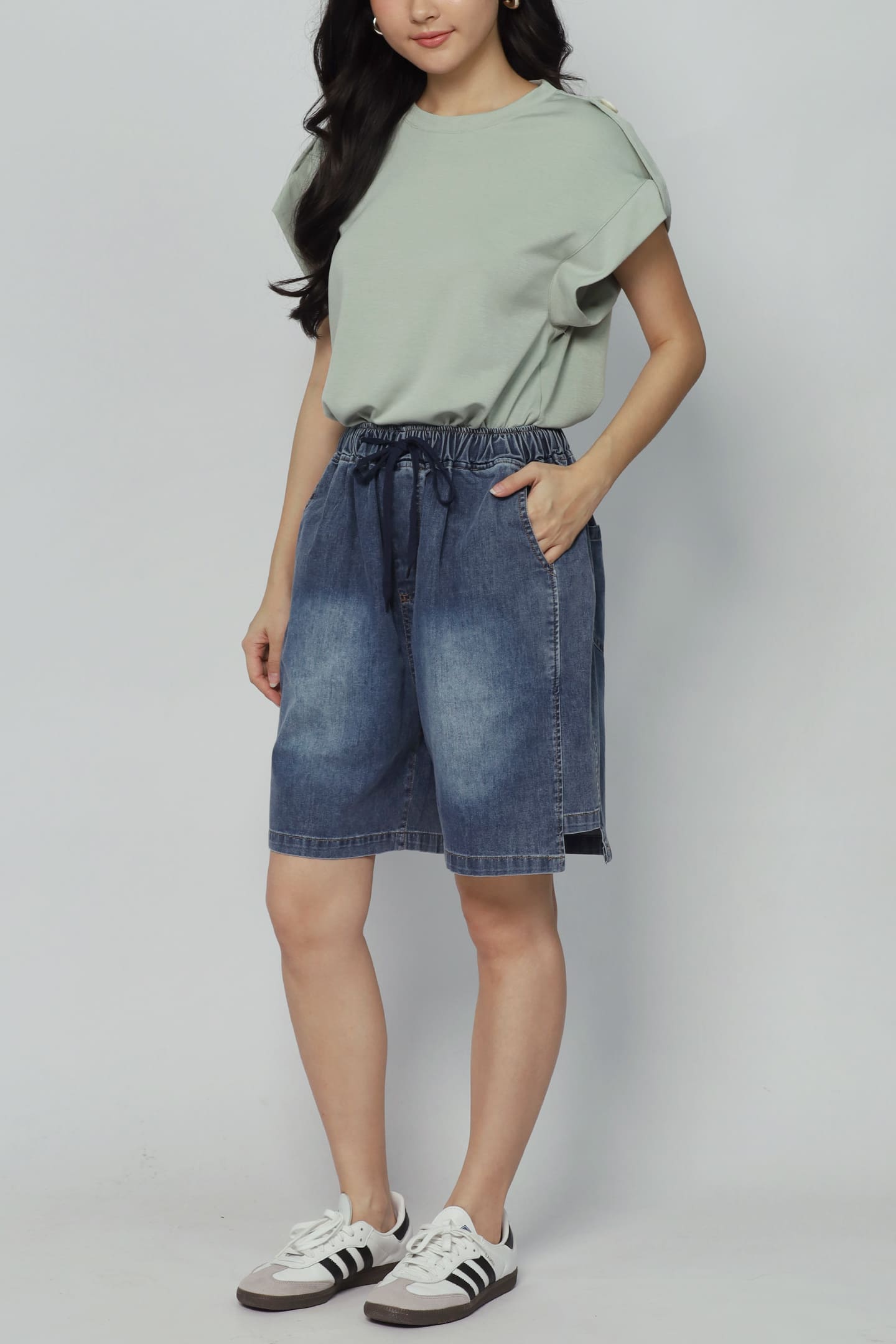 Dottie Shorts in Blue Denim
