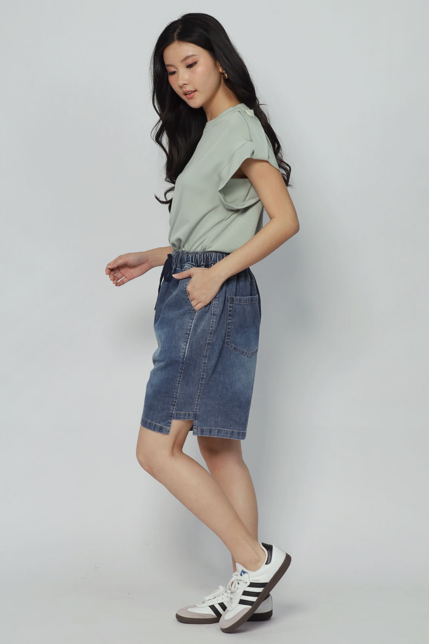 Dottie Shorts in Blue Denim