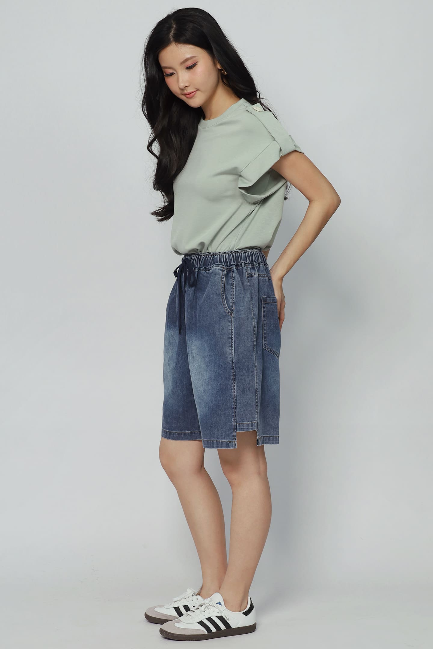 Dottie Shorts in Blue Denim