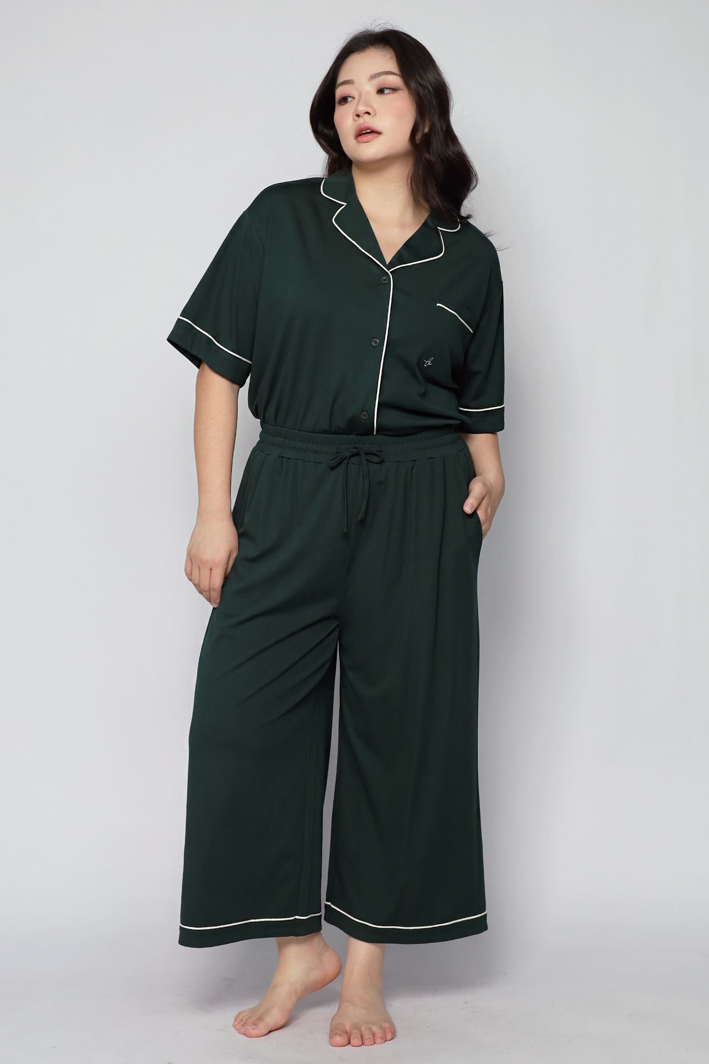 TENCEL - Dream Babe Pyjamas Pants Set in Matcha Latte