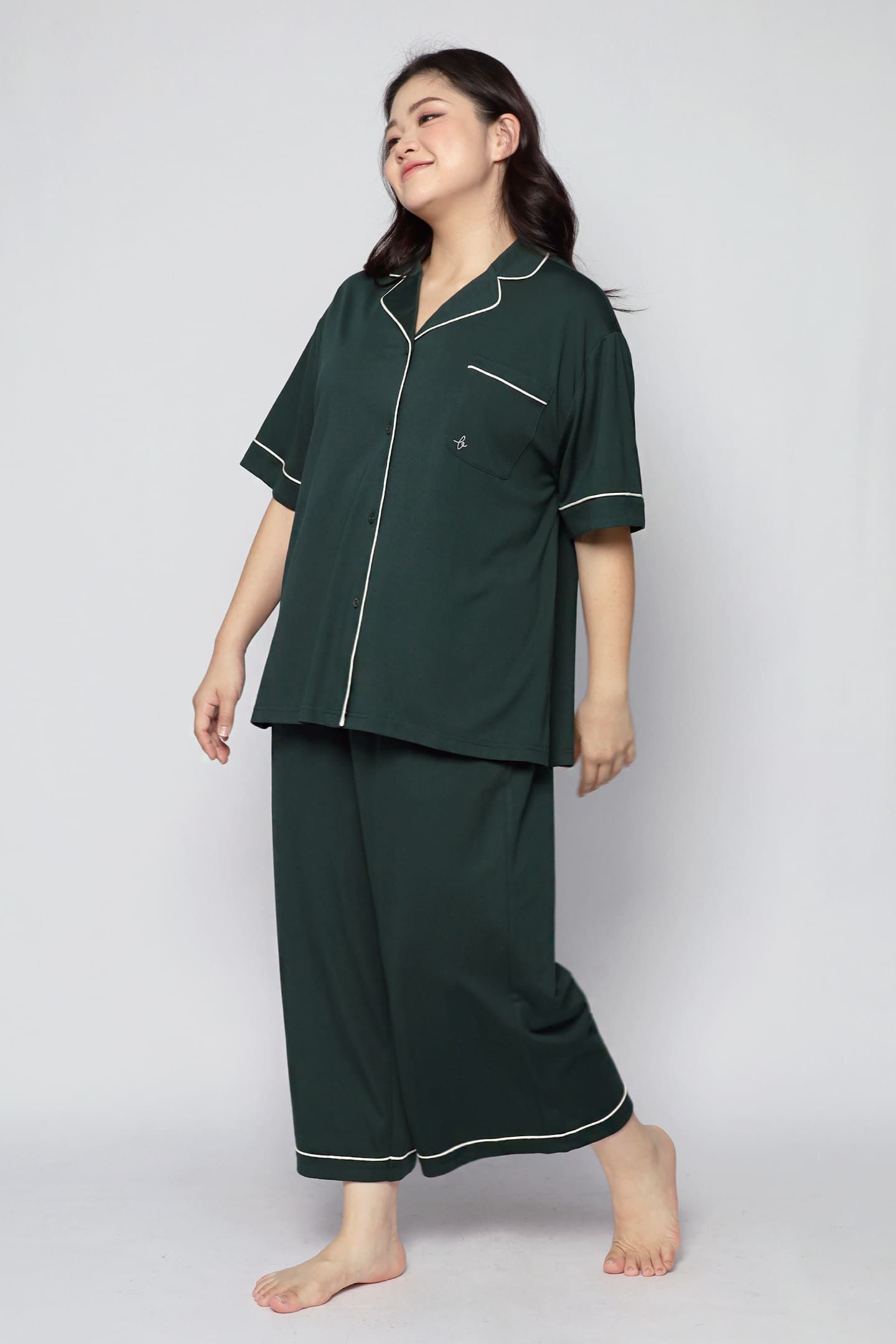 TENCEL - Dream Babe Pyjamas Pants Set in Matcha Latte