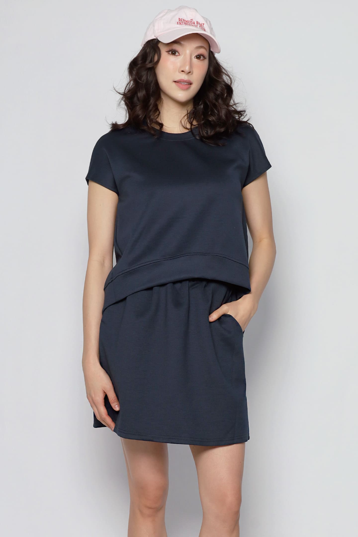 JOY - Easy Switch 2 in 1 Top and Skorts Set in Navy Blue