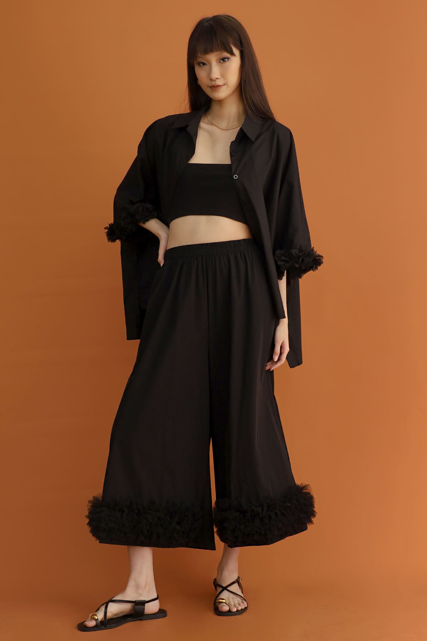 CHOSEN - Emiko Tulle Hem Pants