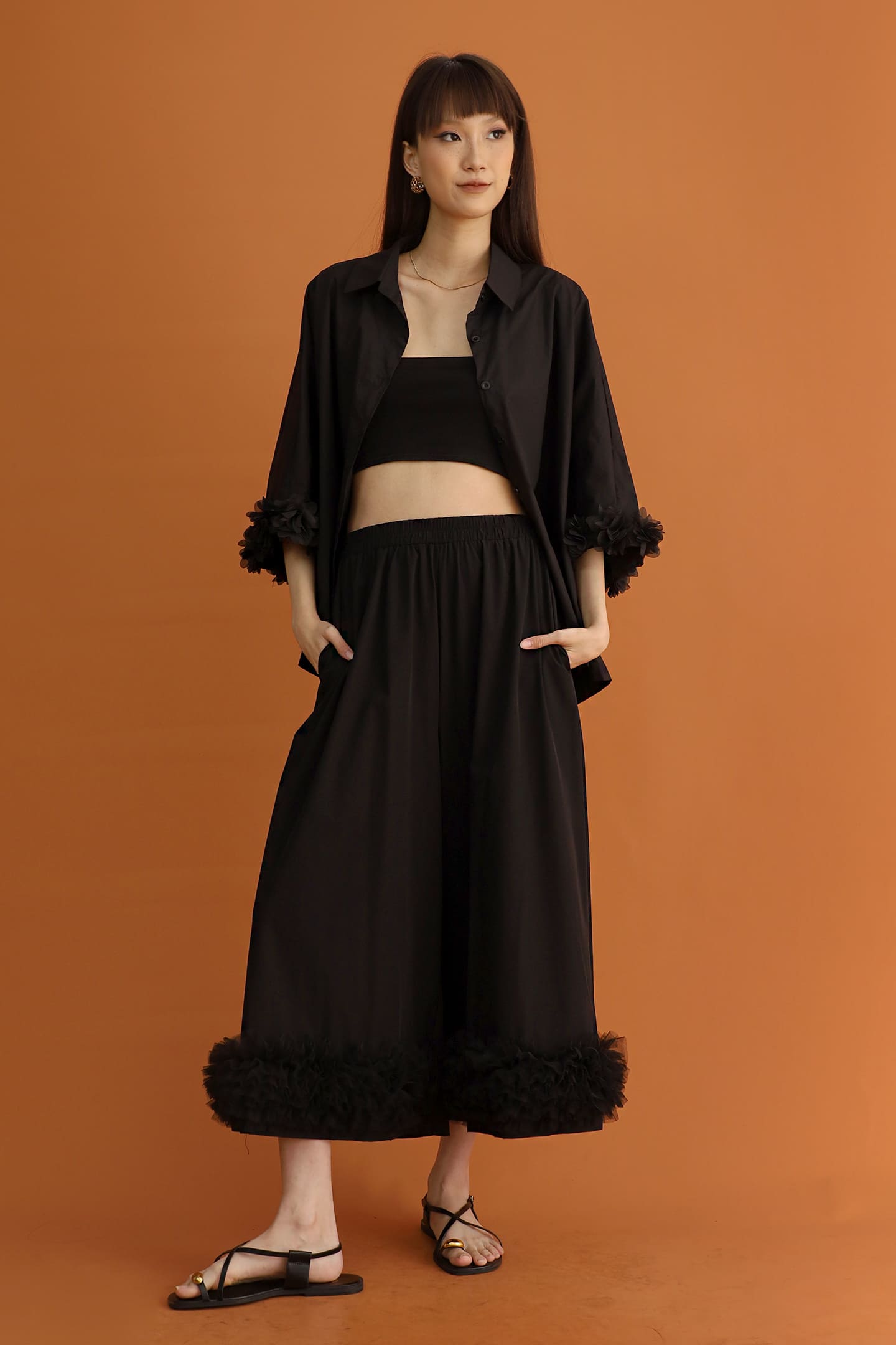 CHOSEN - Emiko Tulle Hem Pants