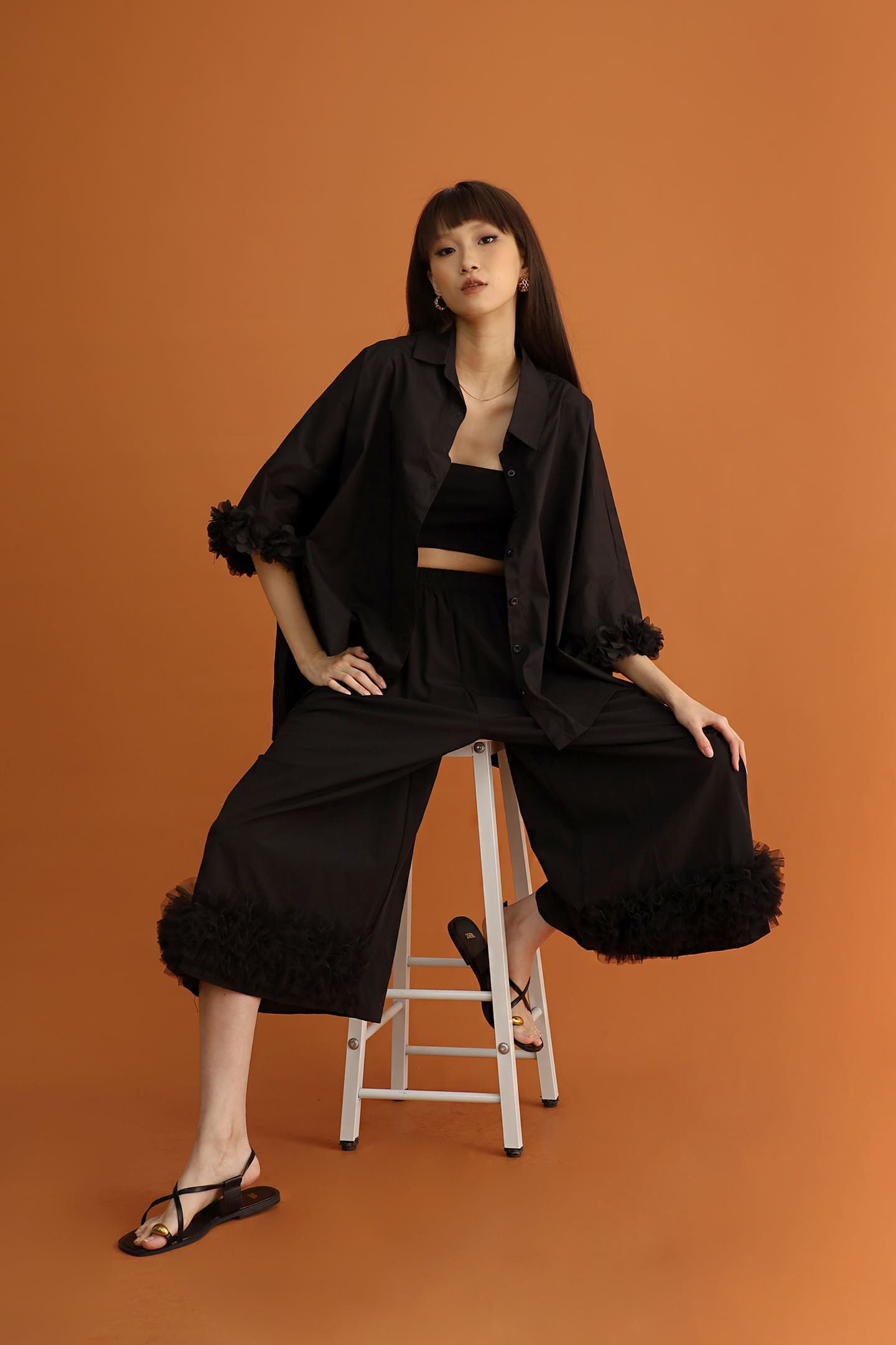 CHOSEN - Emiko Tulle Hem Shirt