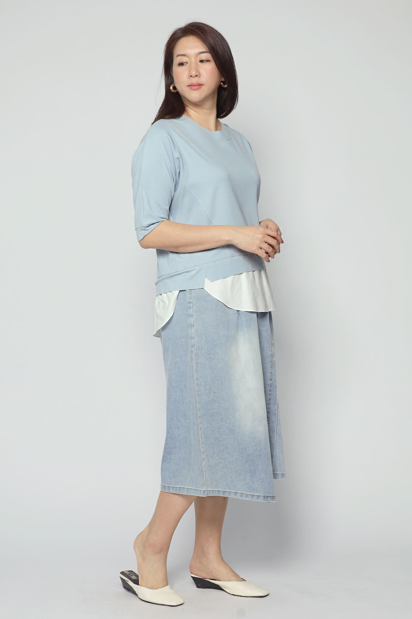 Backorders Easy by TE - Estelle Top in Blue