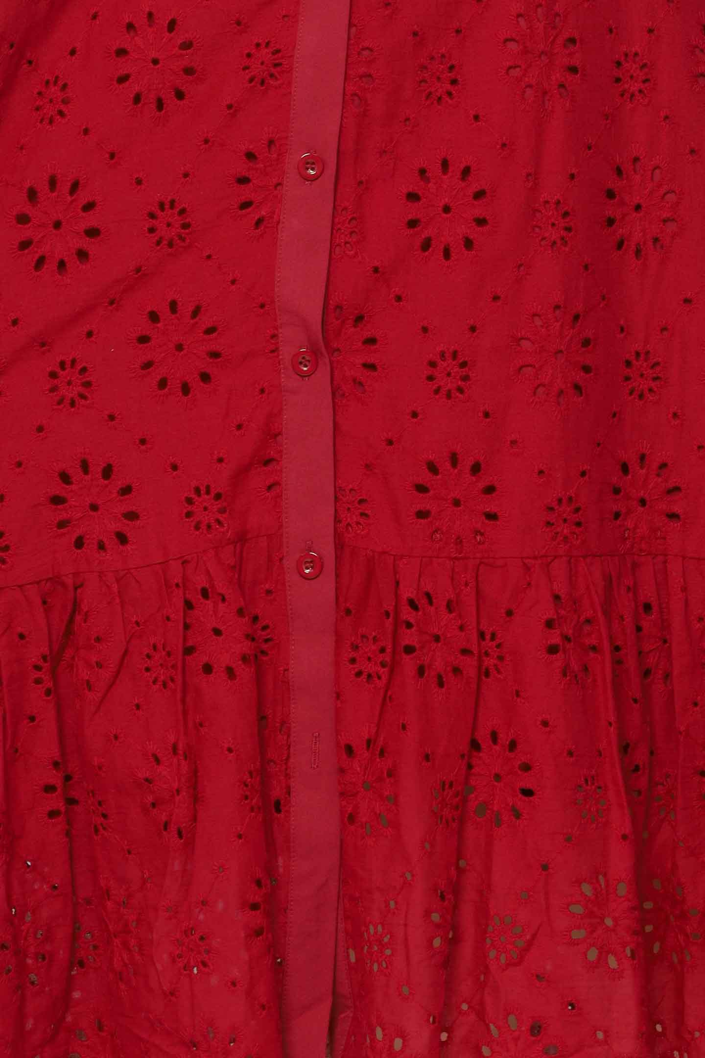 Esther Crochet Dress in Red