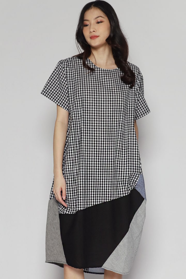 Floyen Checkered Patchwork Dress