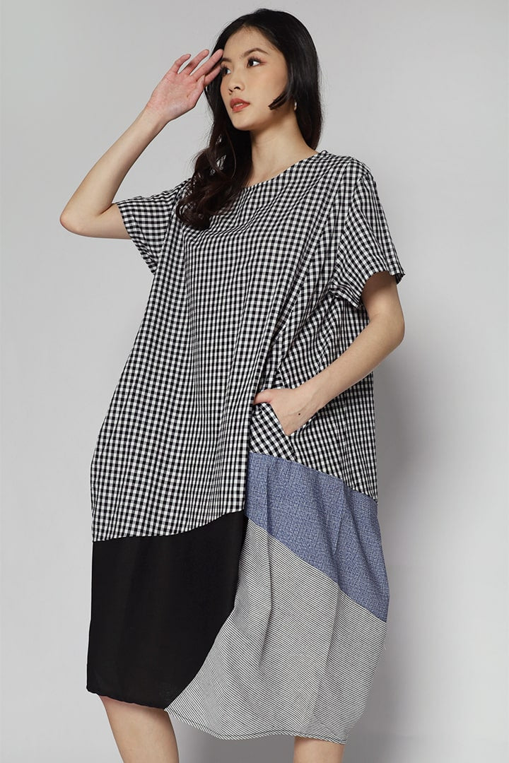 Floyen Checkered Patchwork Dress