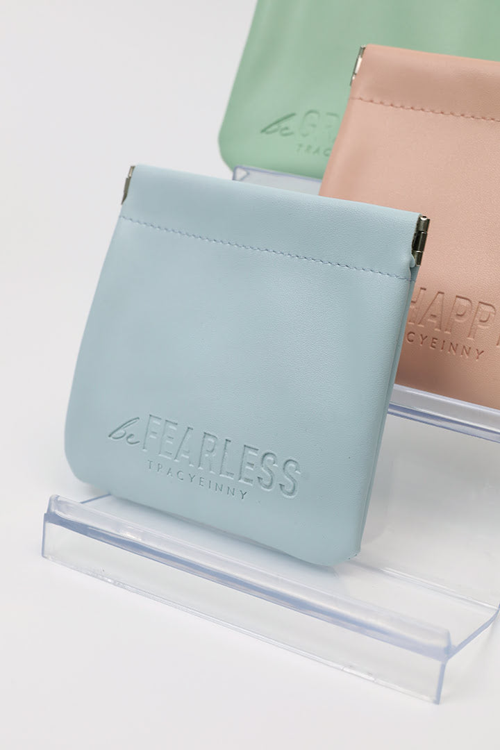 Be Fearless Pouch in Baby Blue