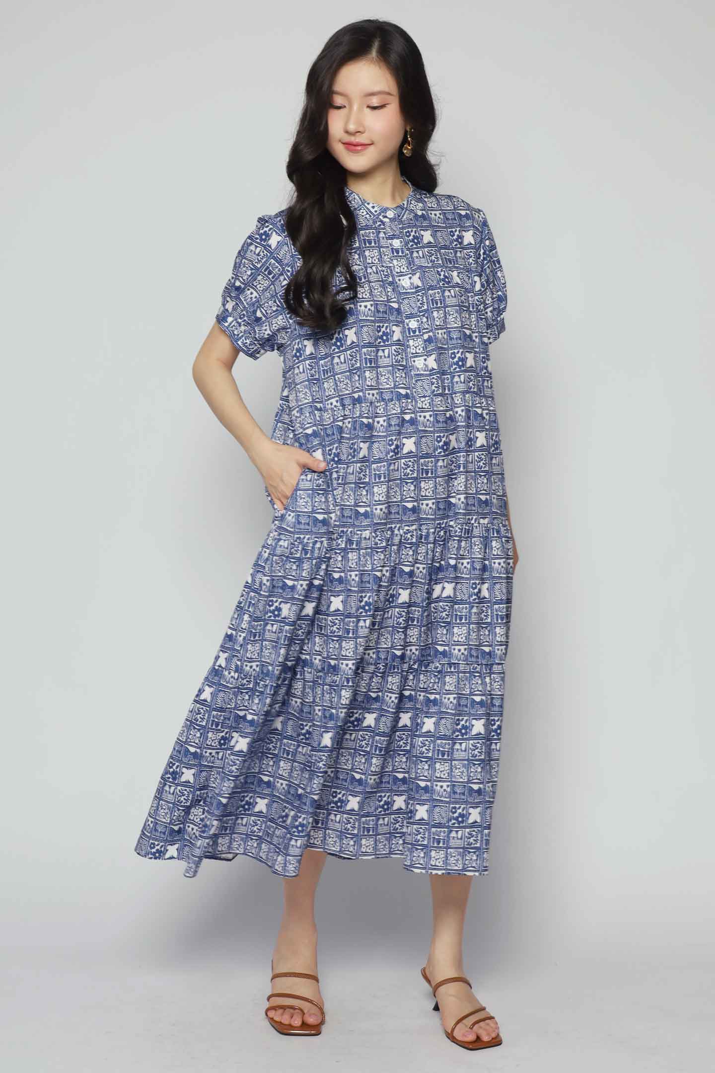 Fifi Dress in Blue Mirage