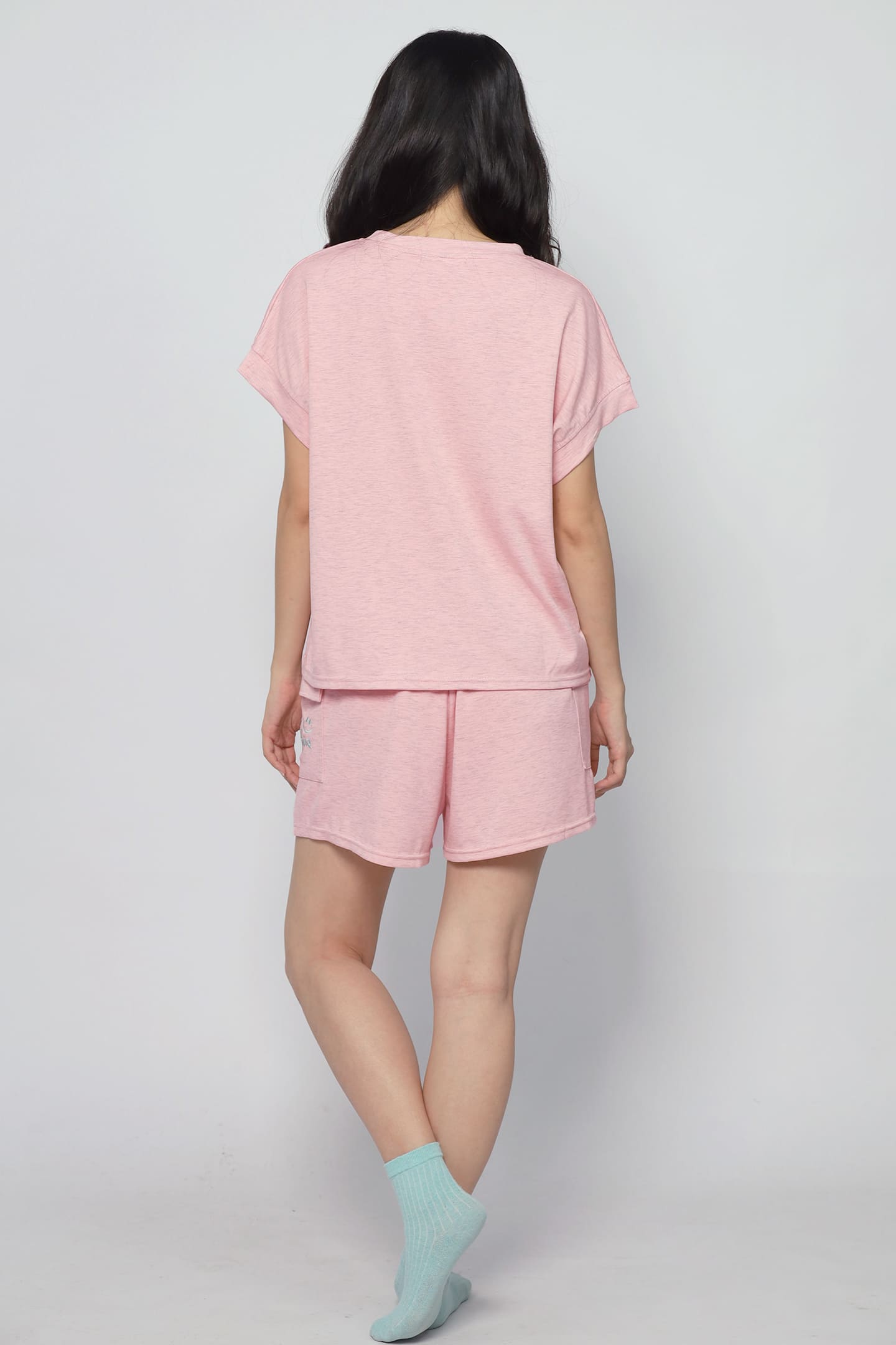 JOY - Fine 2 in 1 Top and Shorts Set in Pink