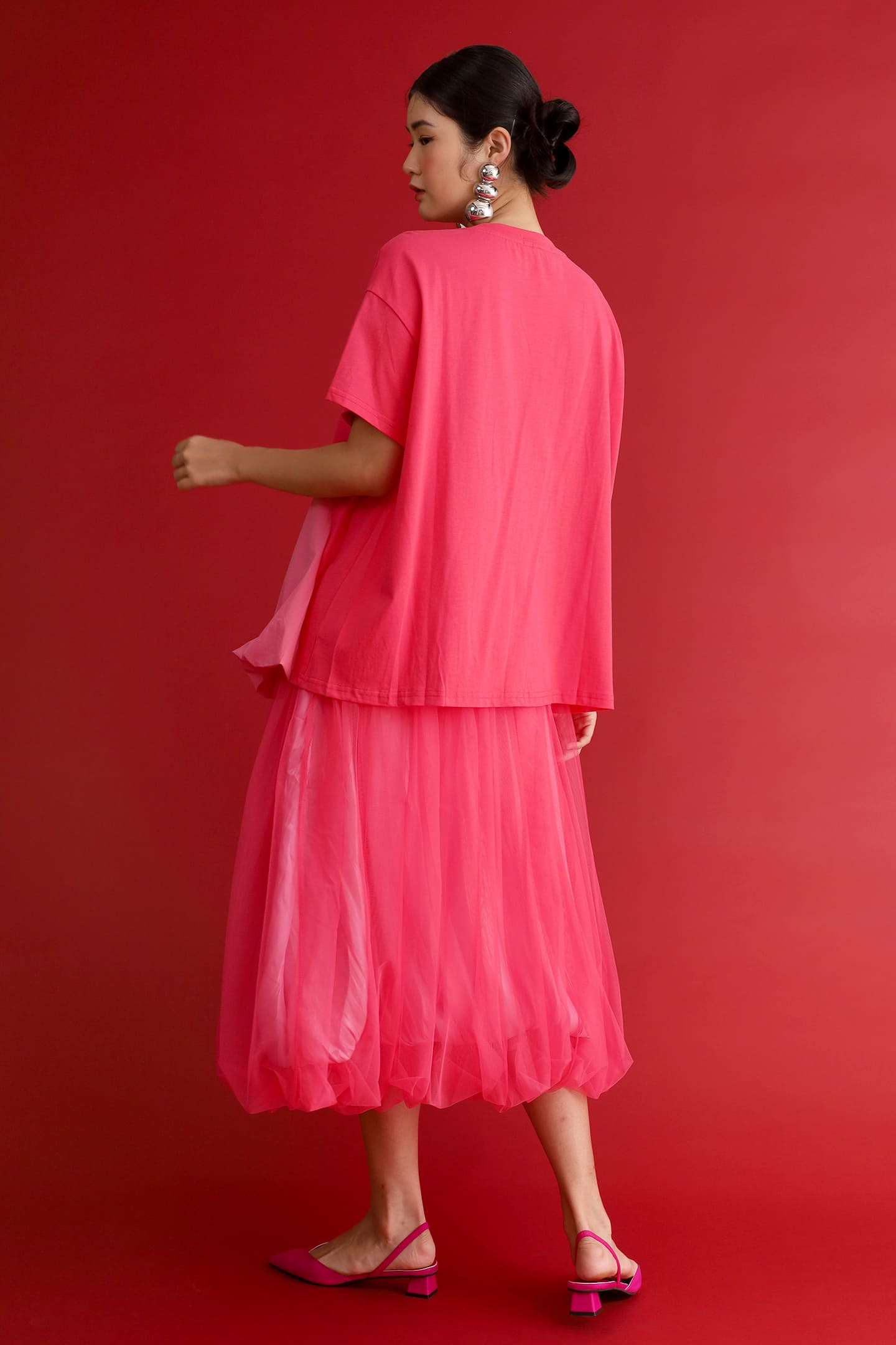 CHOSEN - Flourish Flounce Top in Pink