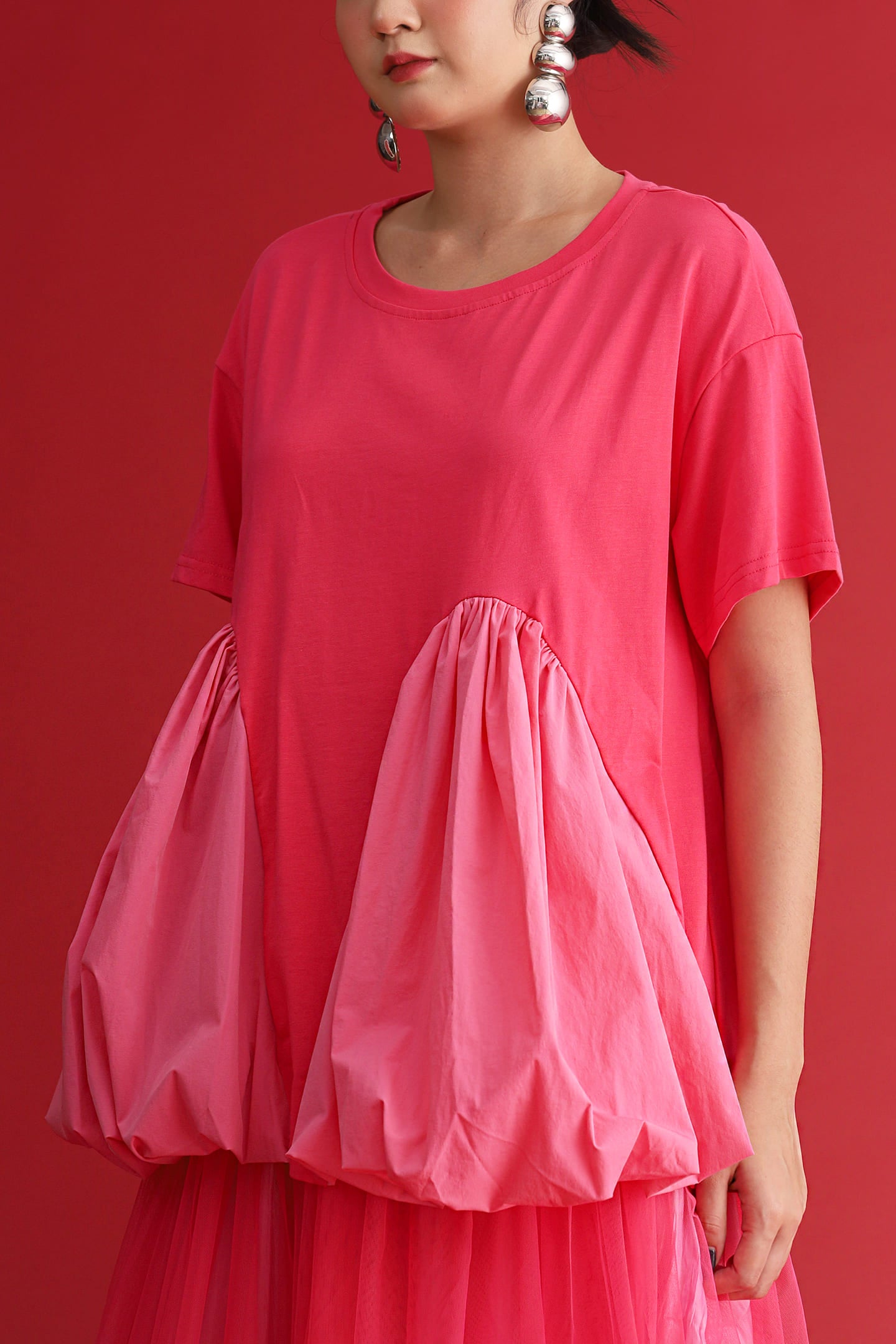 CHOSEN - Flourish Flounce Top in Pink