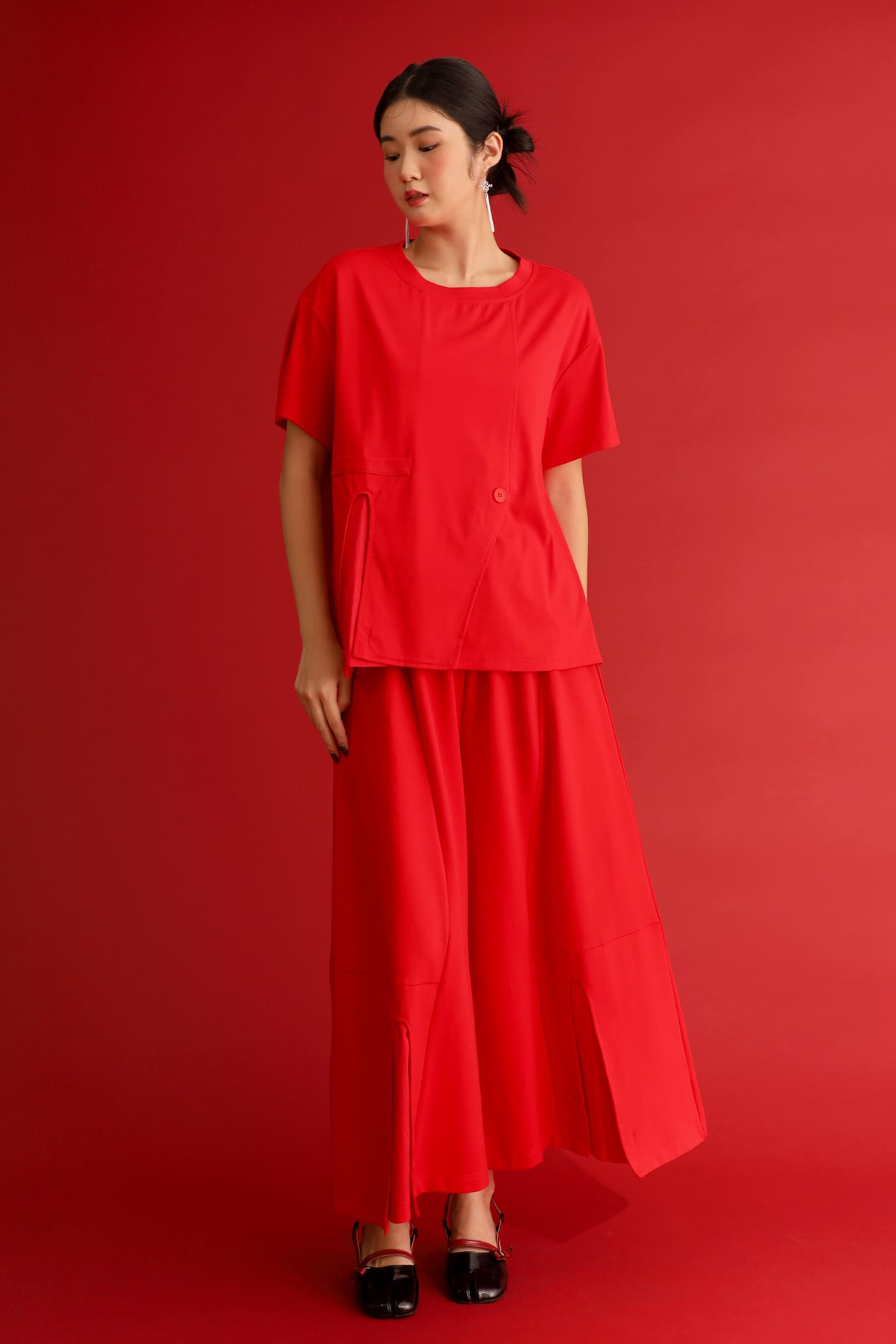 CHOSEN - Fortune Rise Top in Red