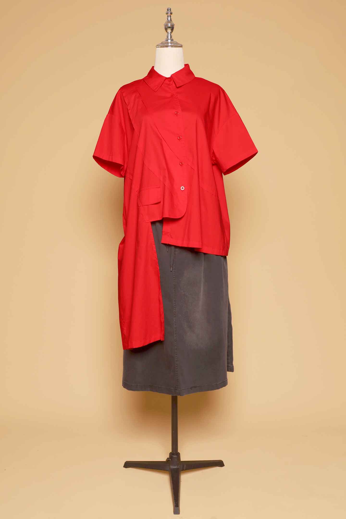 PO - Frey Asymmetrical Top in Red