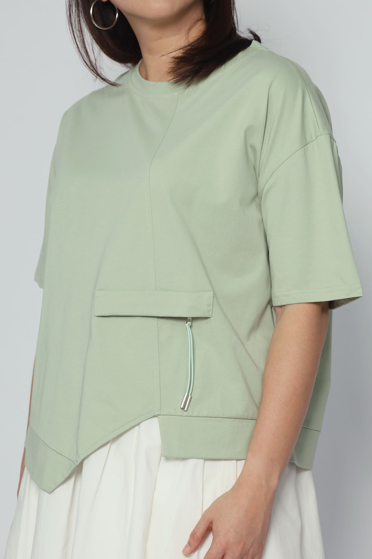 Backorders Easy By TE - Fumika Pocket Top in Mint Green