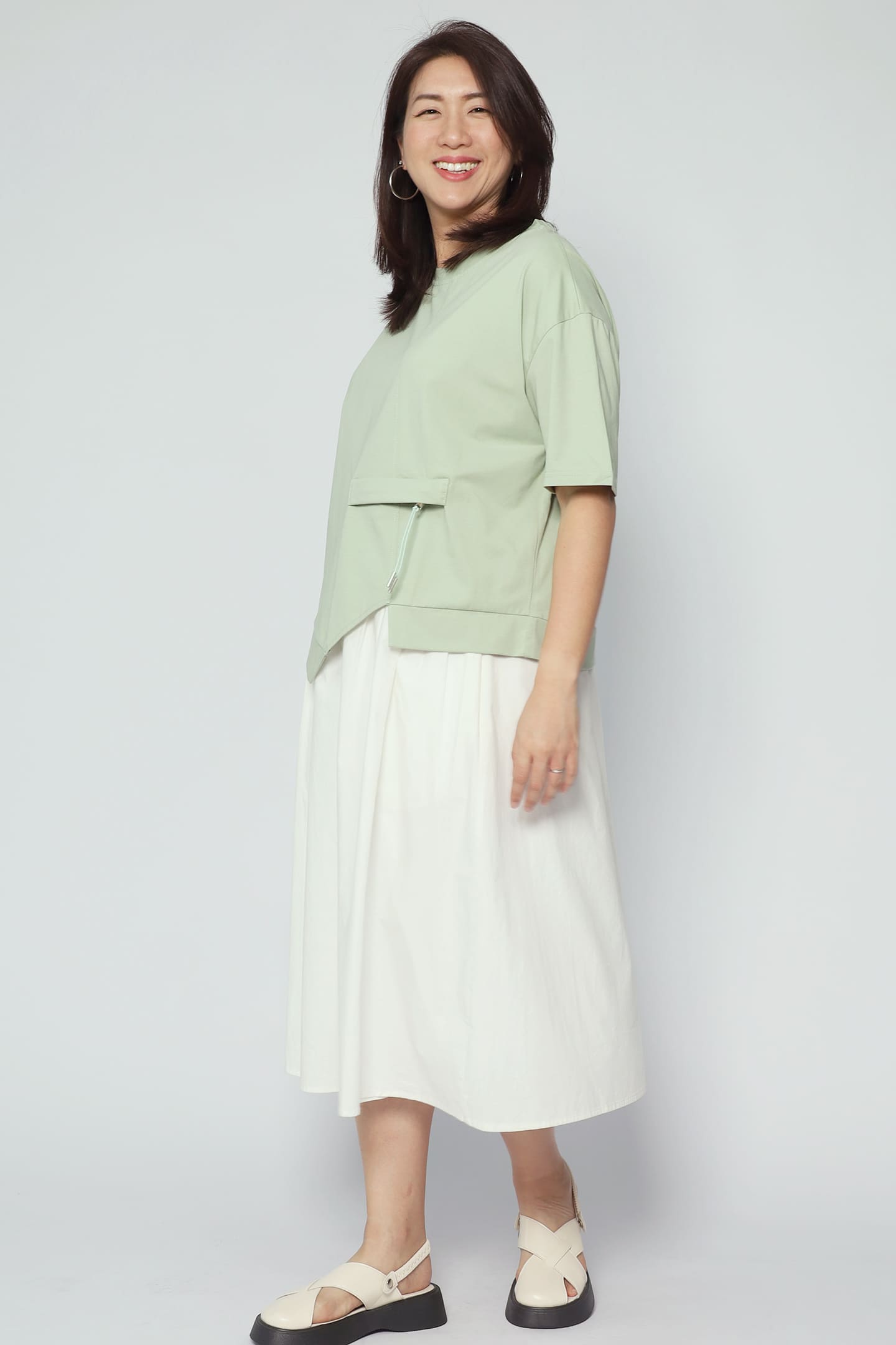 Backorders Easy By TE - Fumika Pocket Top in Mint Green