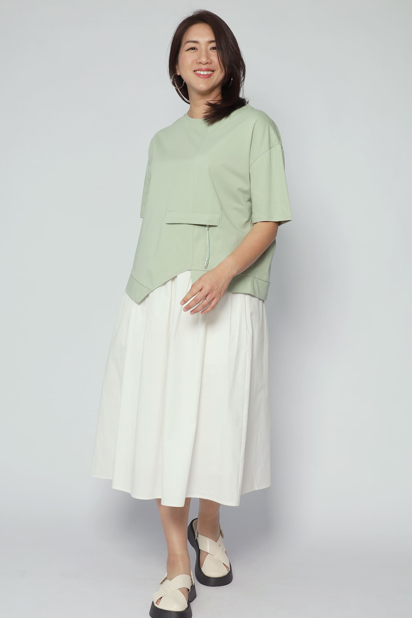 Backorders Easy By TE - Fumika Pocket Top in Mint Green