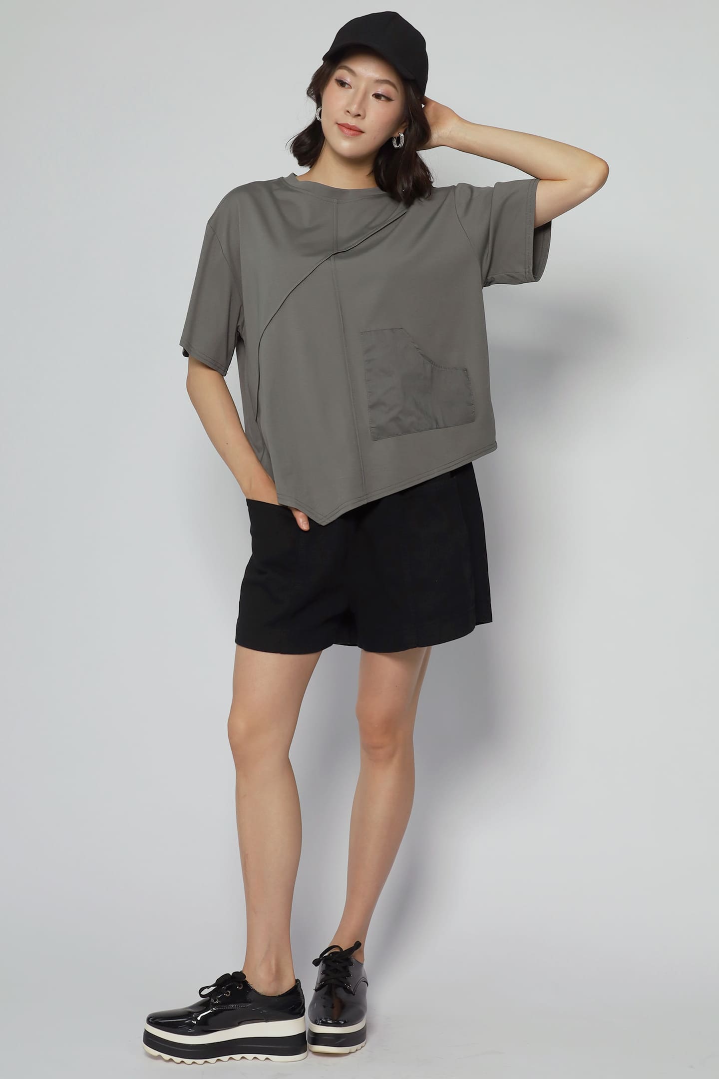 Backorders Easy By TE - Gashi Top in Grey