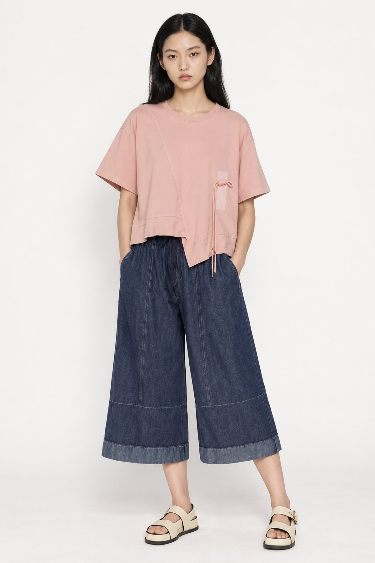 Backorders Easy By TE - Germaine Rope Tie Top in Pink