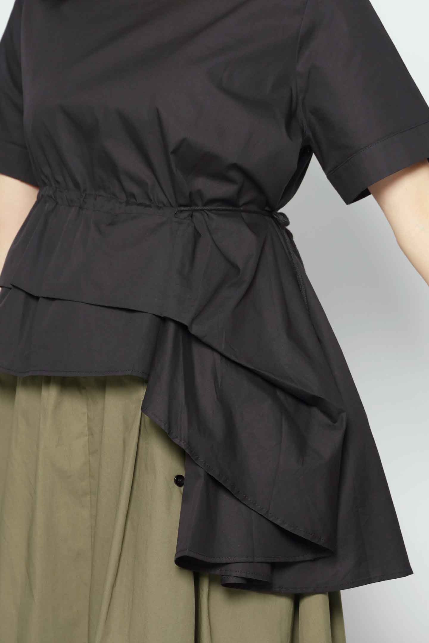 Backorders Gia Asymmetrical Top in Black