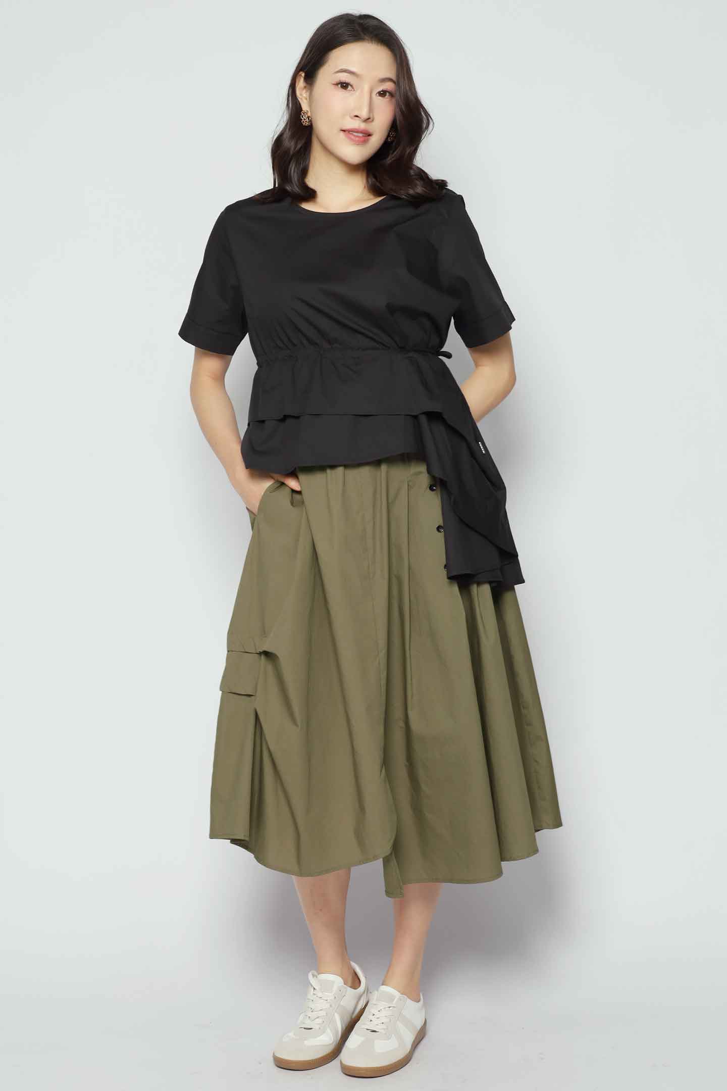 Backorders Gia Asymmetrical Top in Black