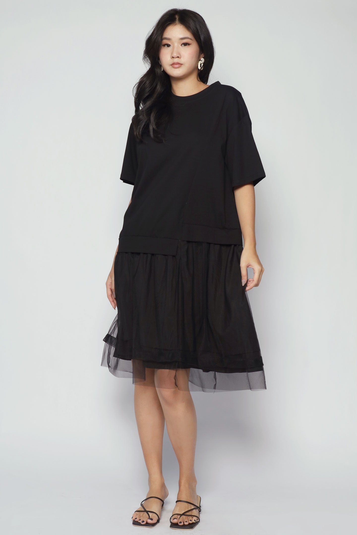 Gilyn Mesh Dress in Black