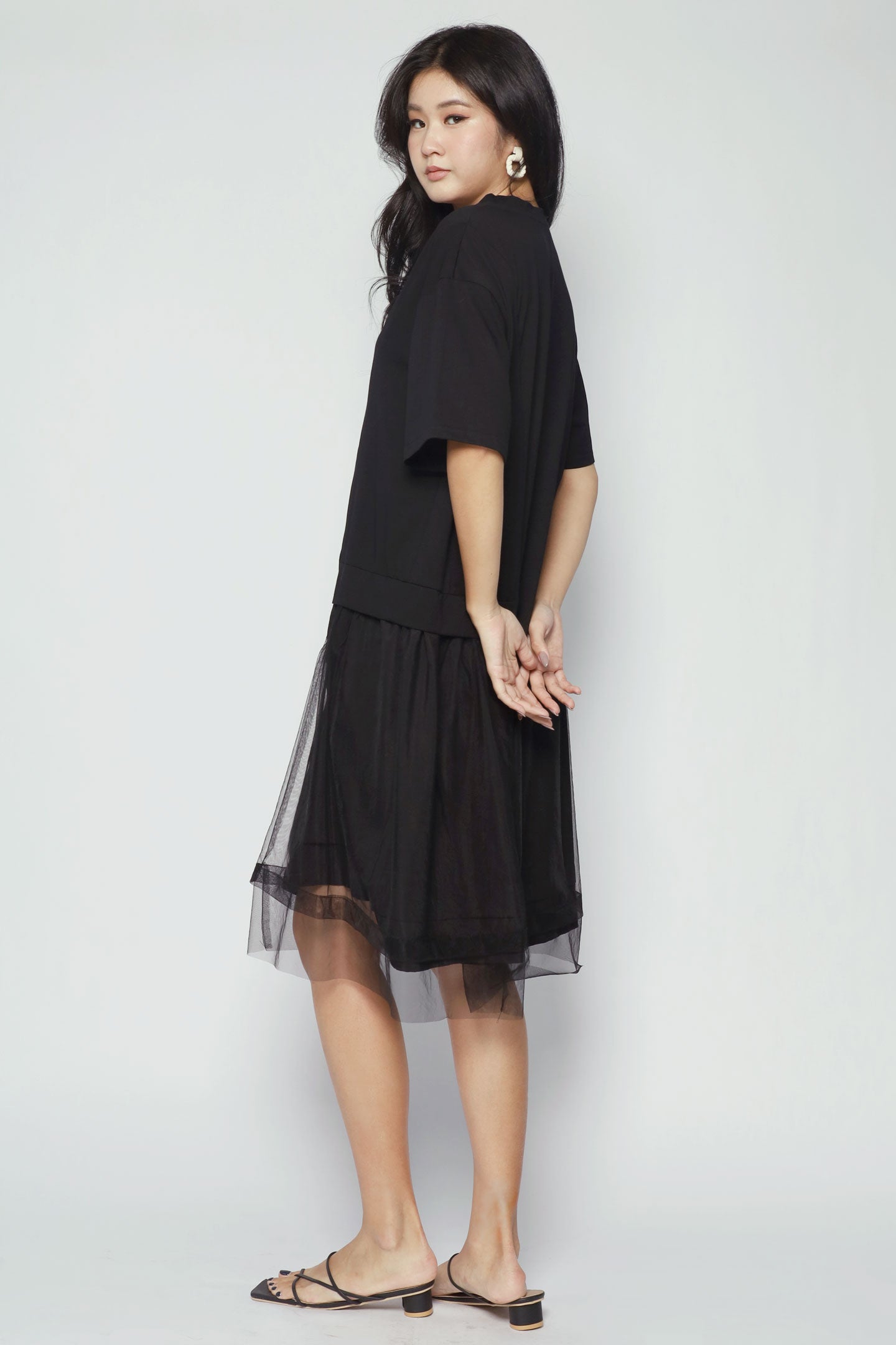 Gilyn Mesh Dress in Black