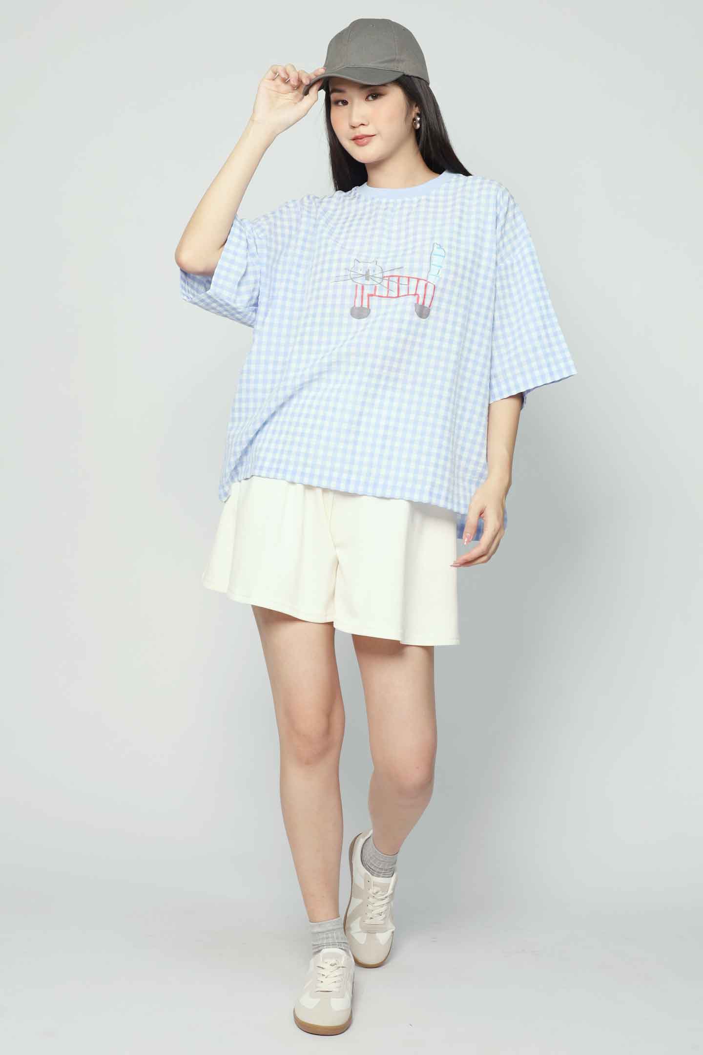 Gingham Kitty Top