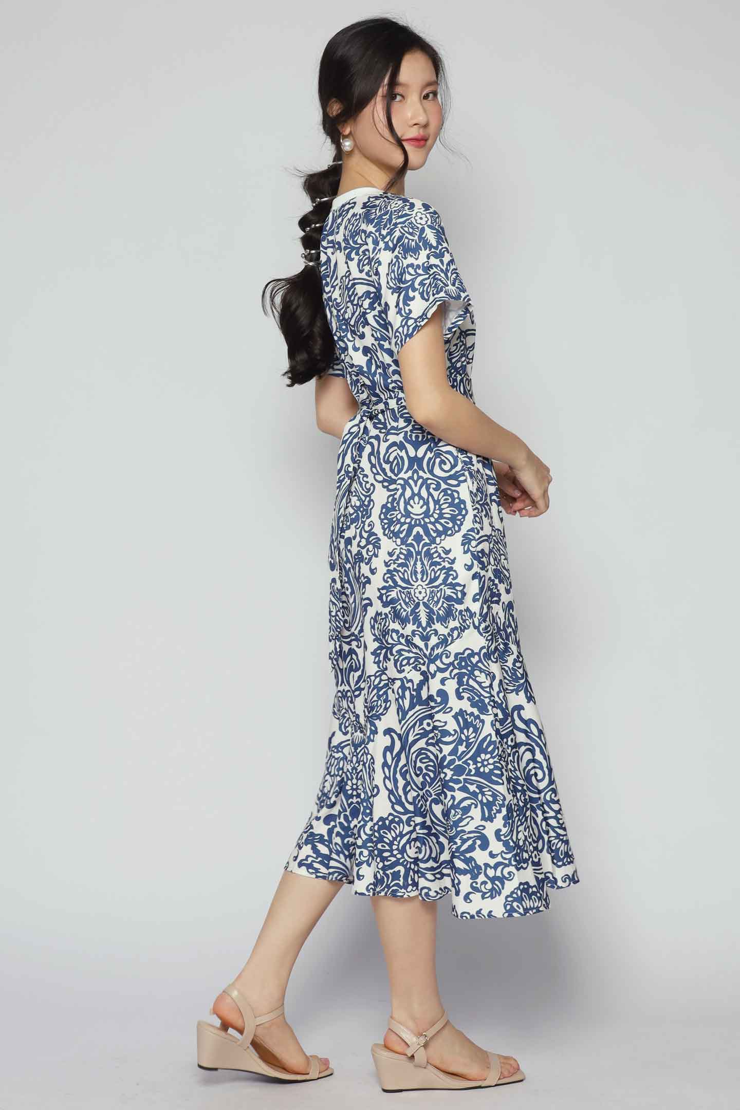 Gisele Dress in Ocean Bloom