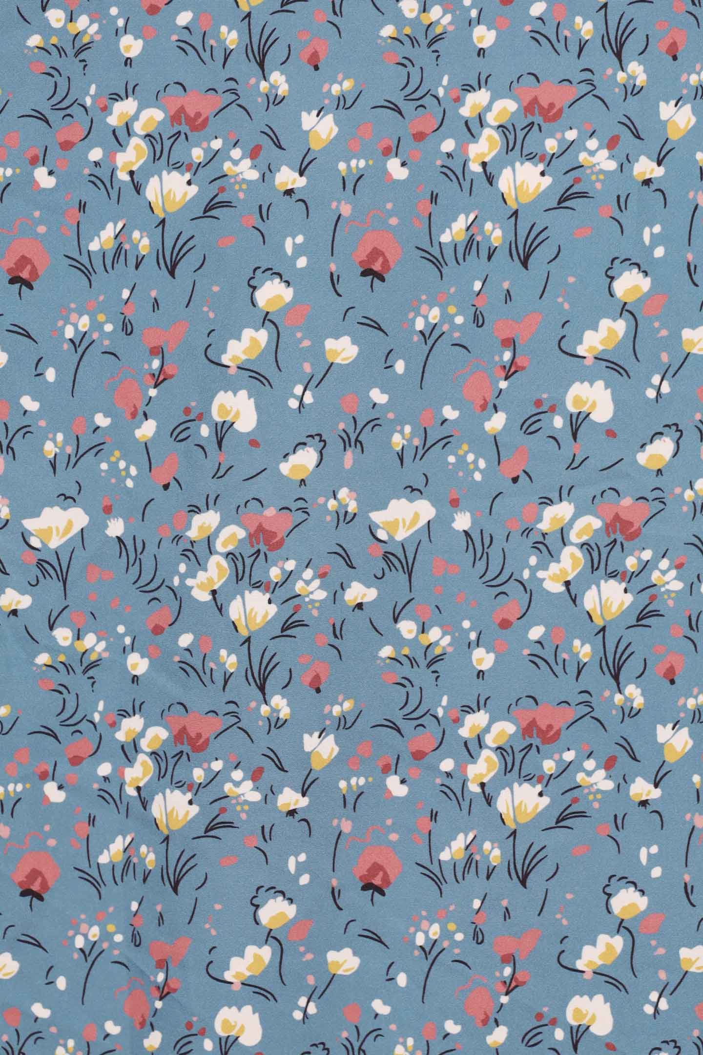 Gisele Dress in Thriving Blue Floral