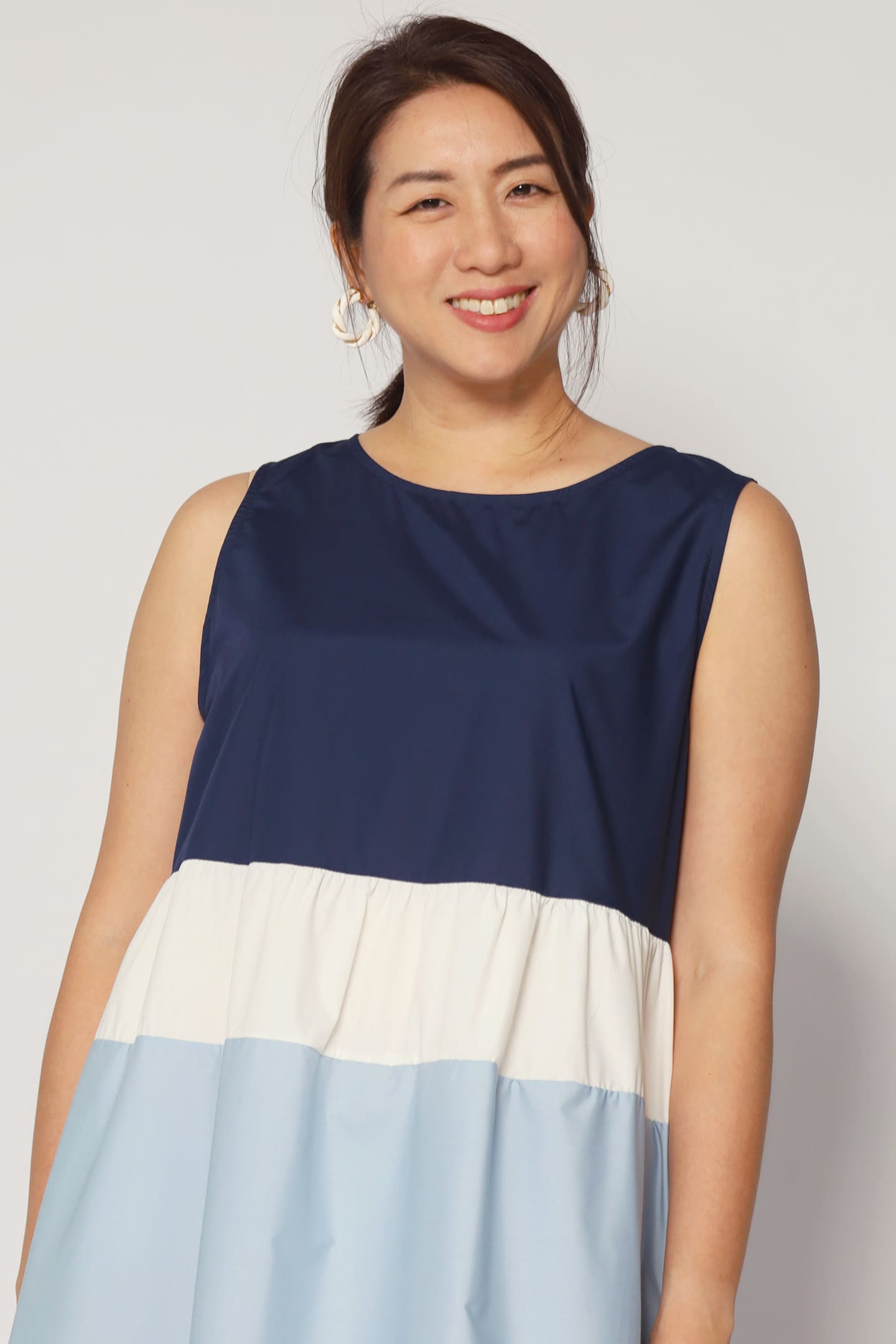 Gracie Colourblock Dress in Blue