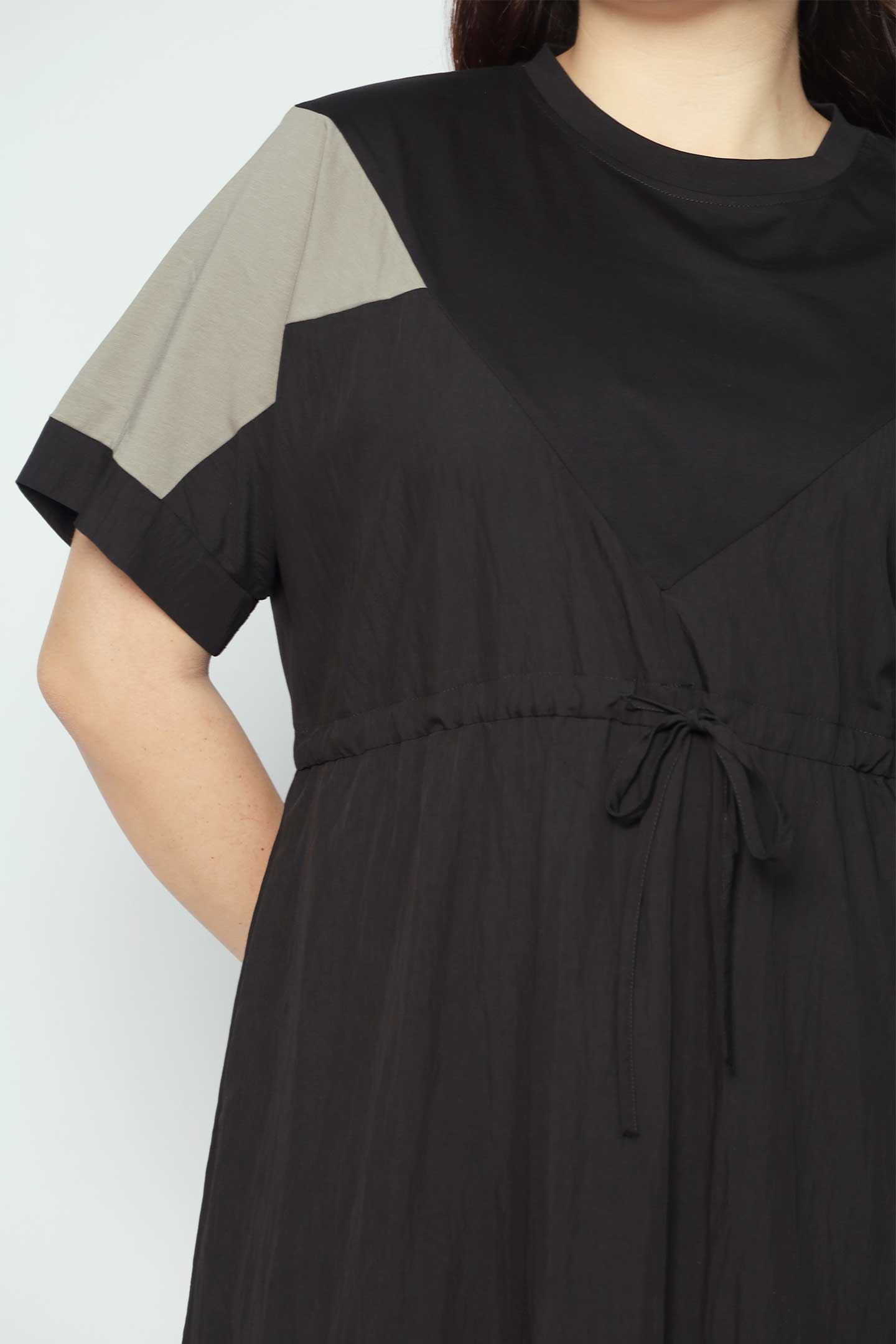 Grayson Drawstring Dress in Black