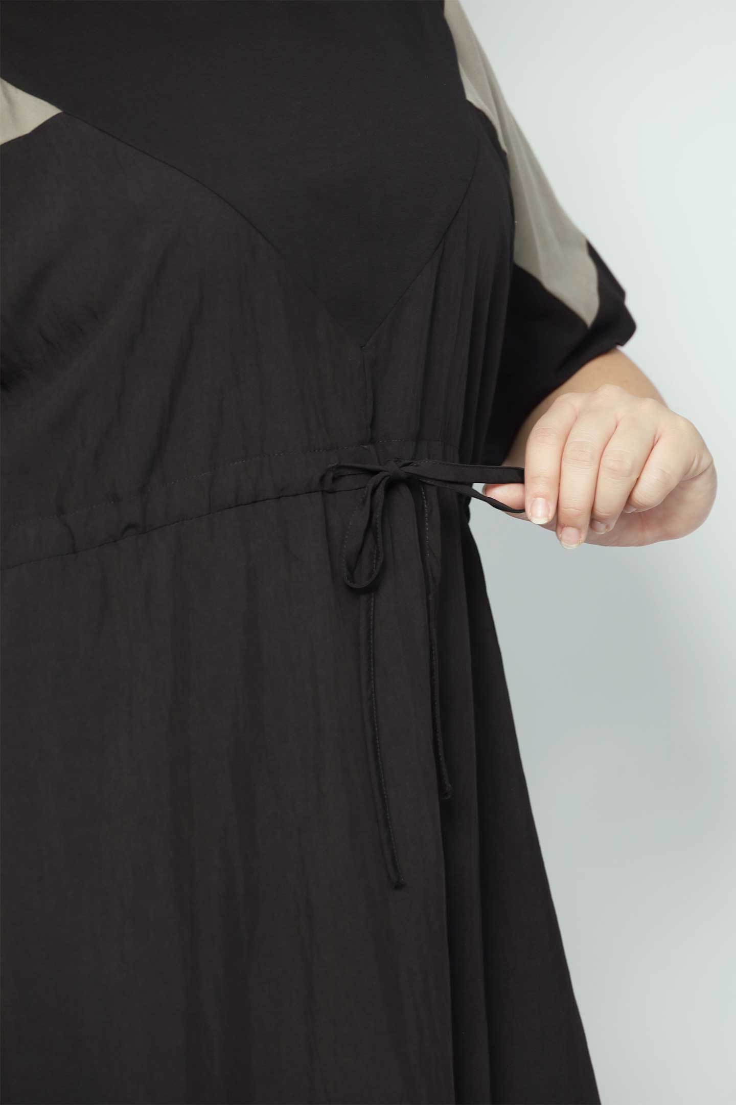 Grayson Drawstring Dress in Black