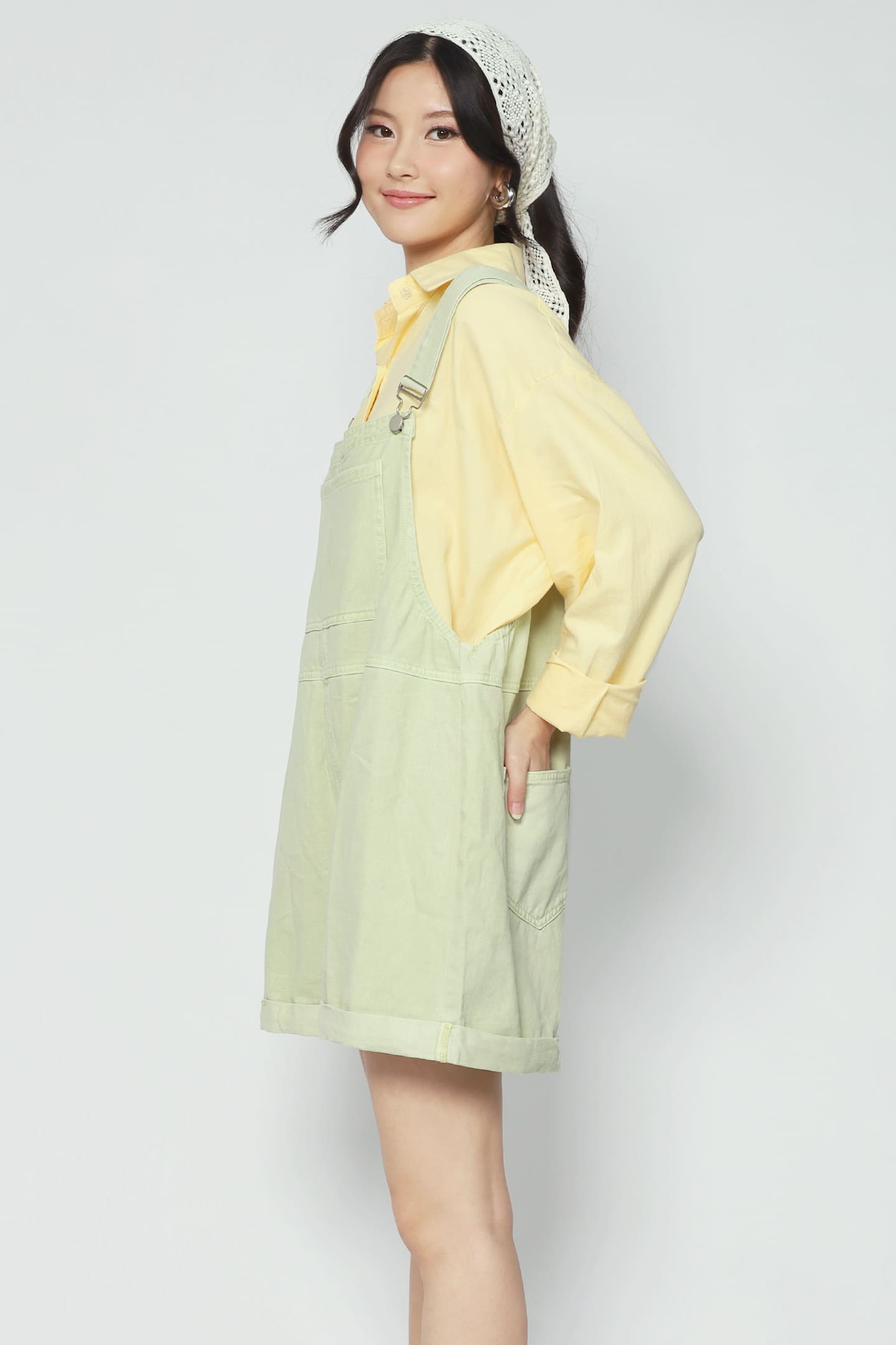 Confetti Pop Pinafore Playsuit in Green
