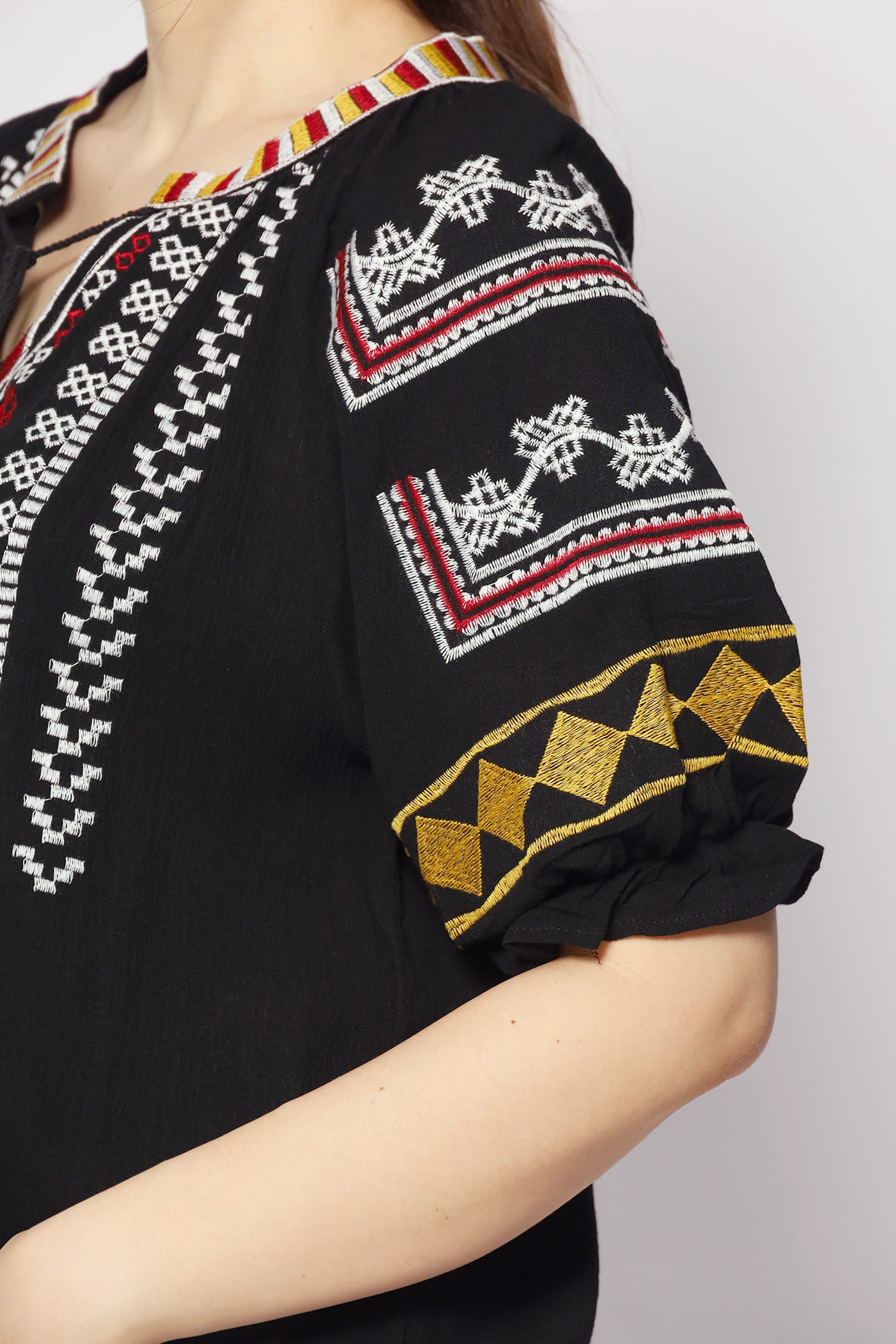 Hallie Boho Embroidered Top