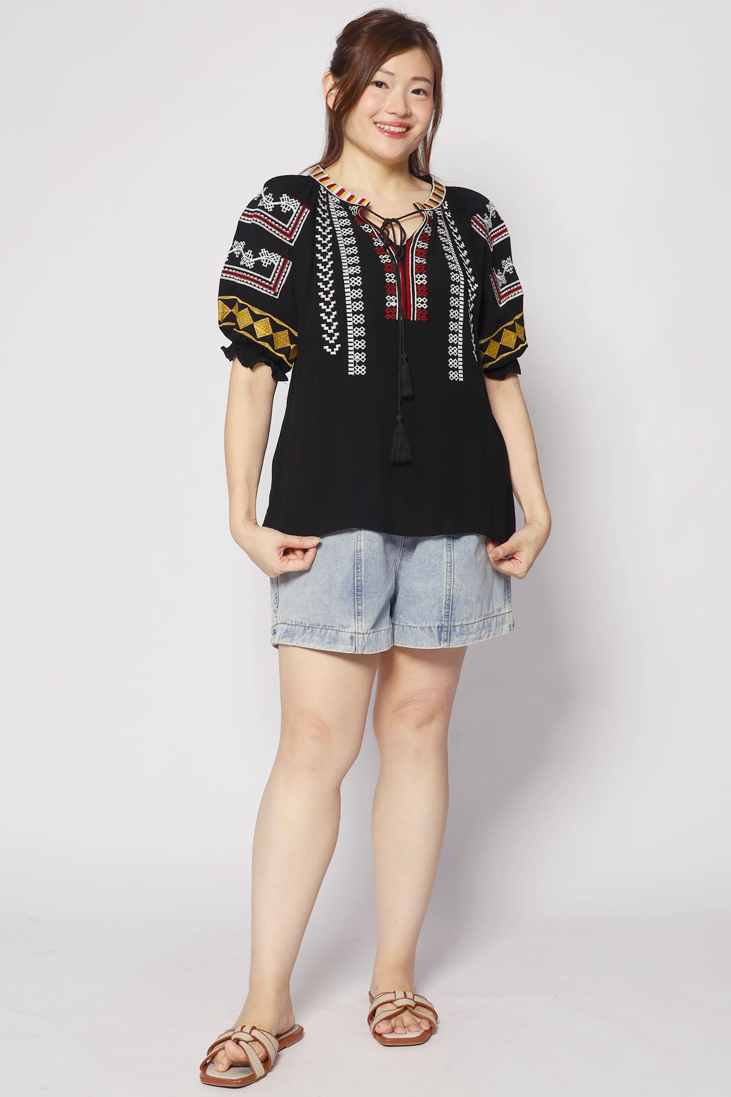 Hallie Boho Embroidered Top