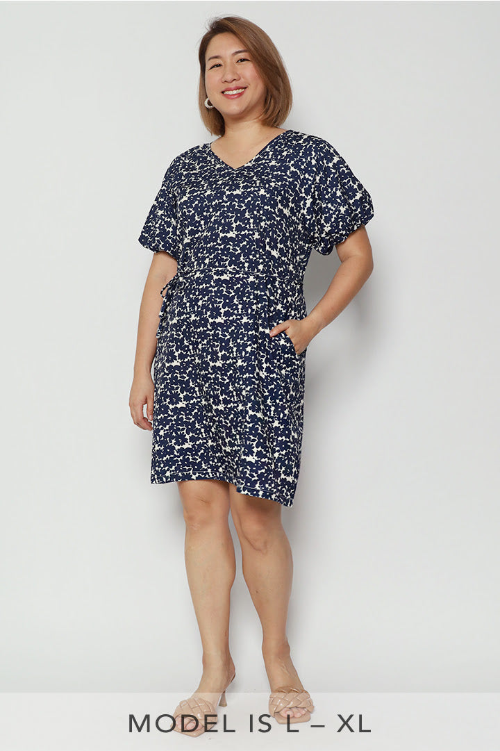 Haru Dress in Blue Floral