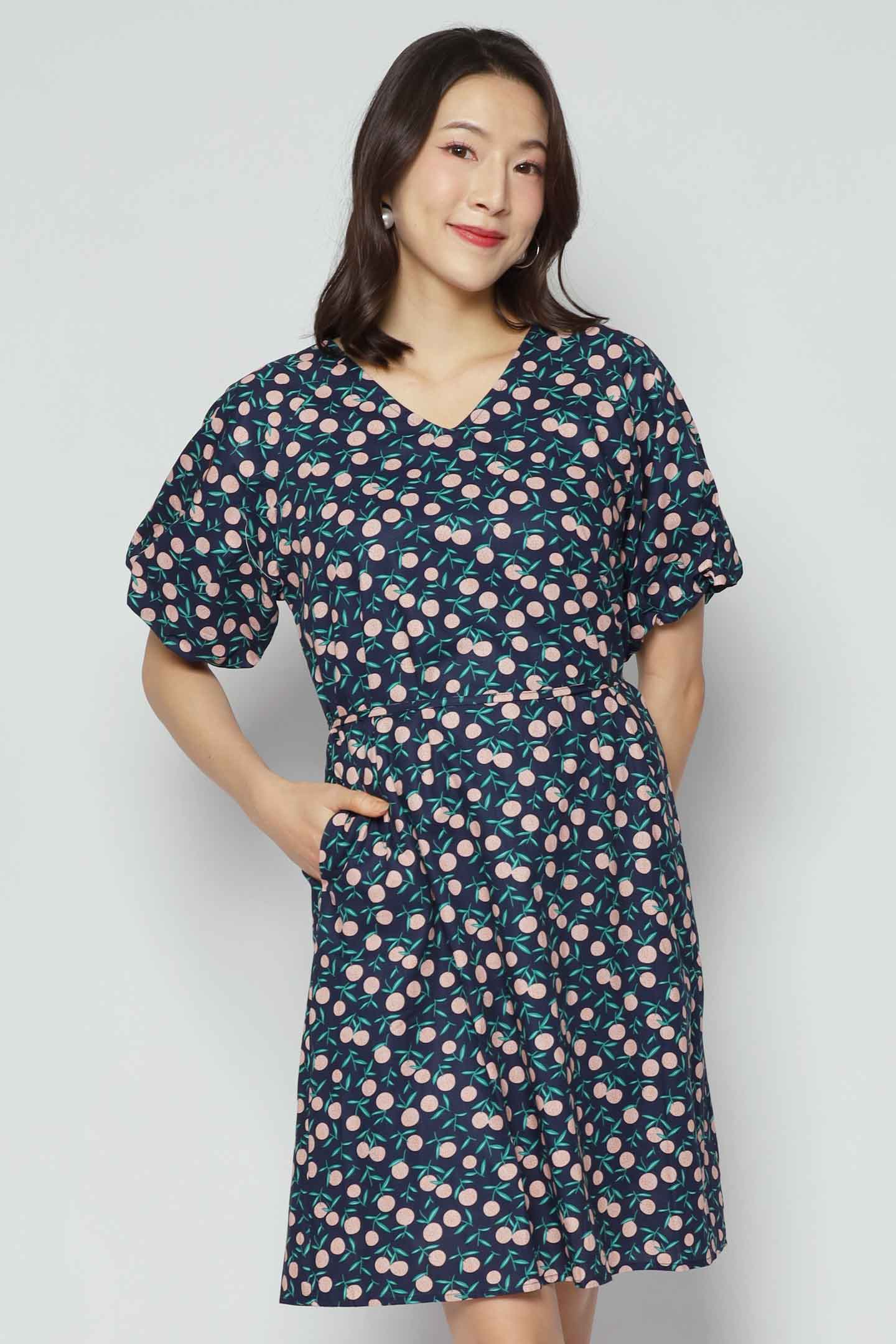 Haru Dress in Pink Cherry