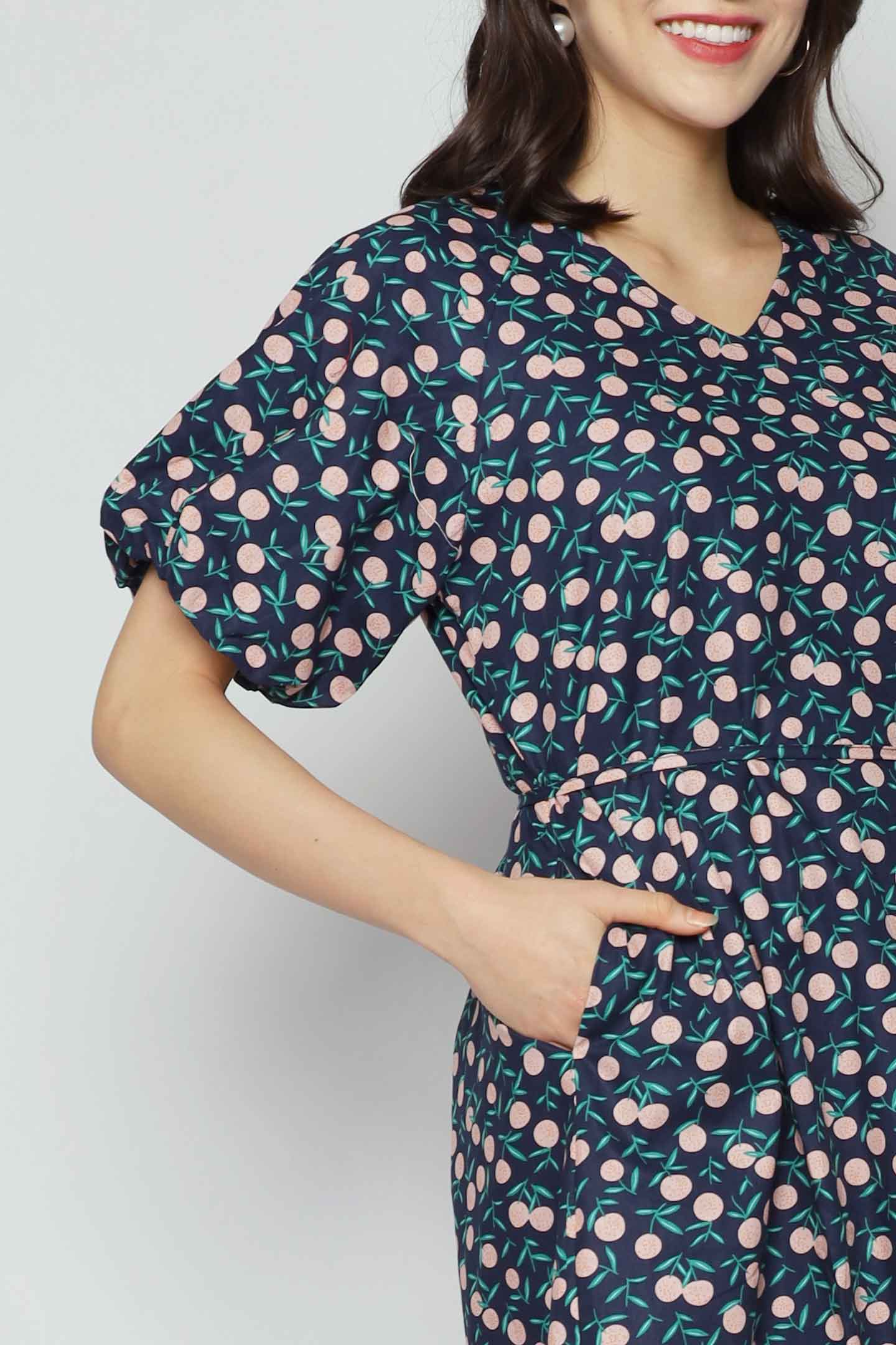 Haru Dress in Pink Cherry