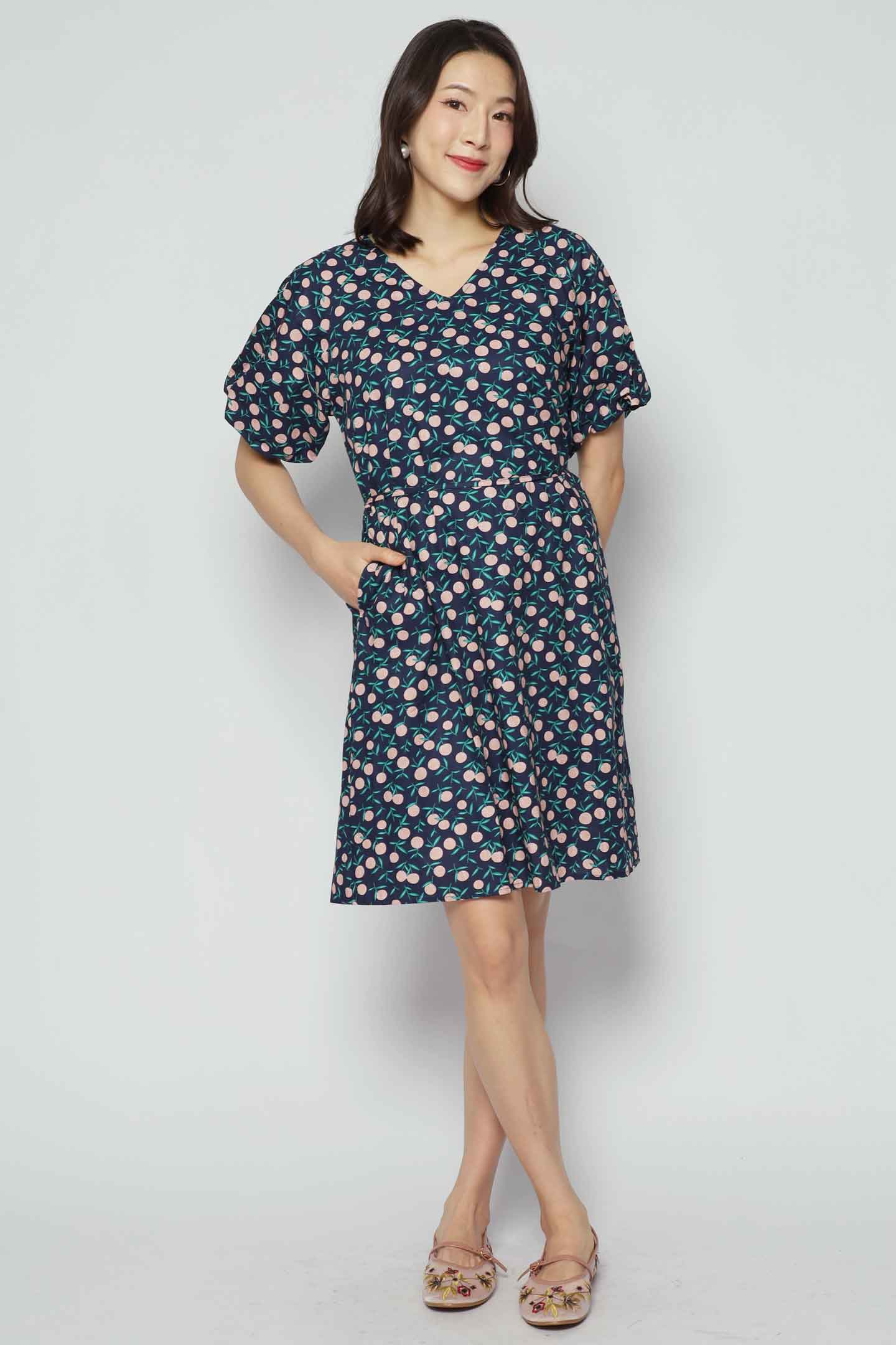 Haru Dress in Pink Cherry