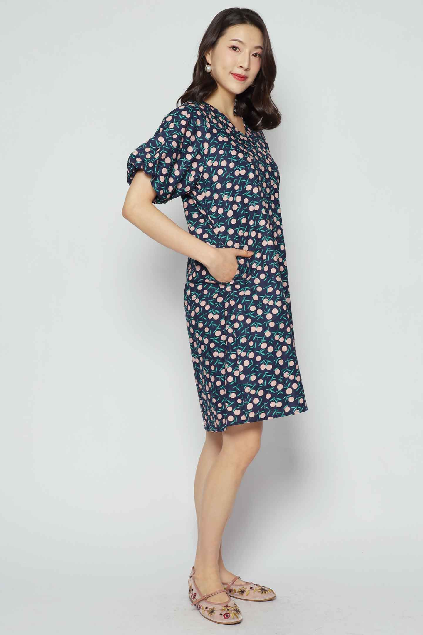 Haru Dress in Pink Cherry