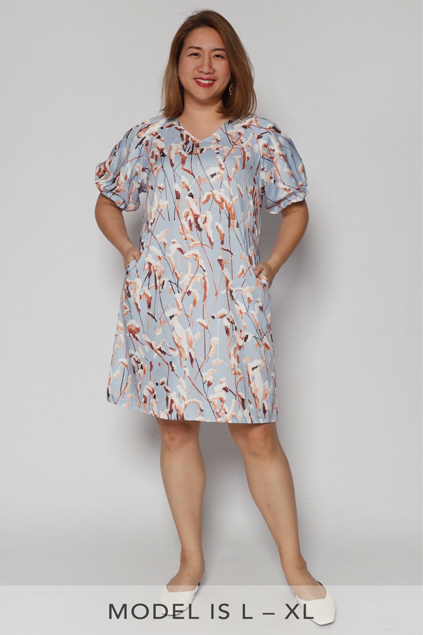 Haru Dress in Sweet Blue Floral